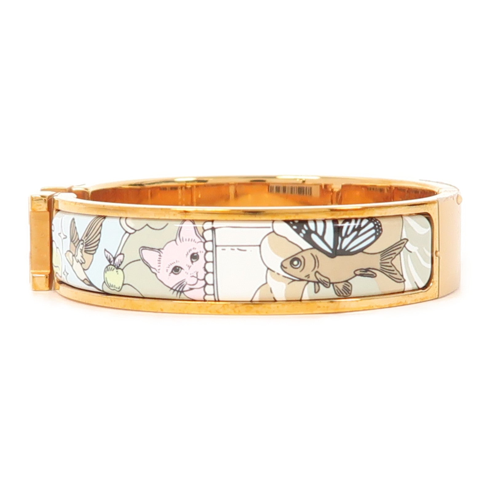 HERMES 金屬Clic H Bracelet手鐲藍色