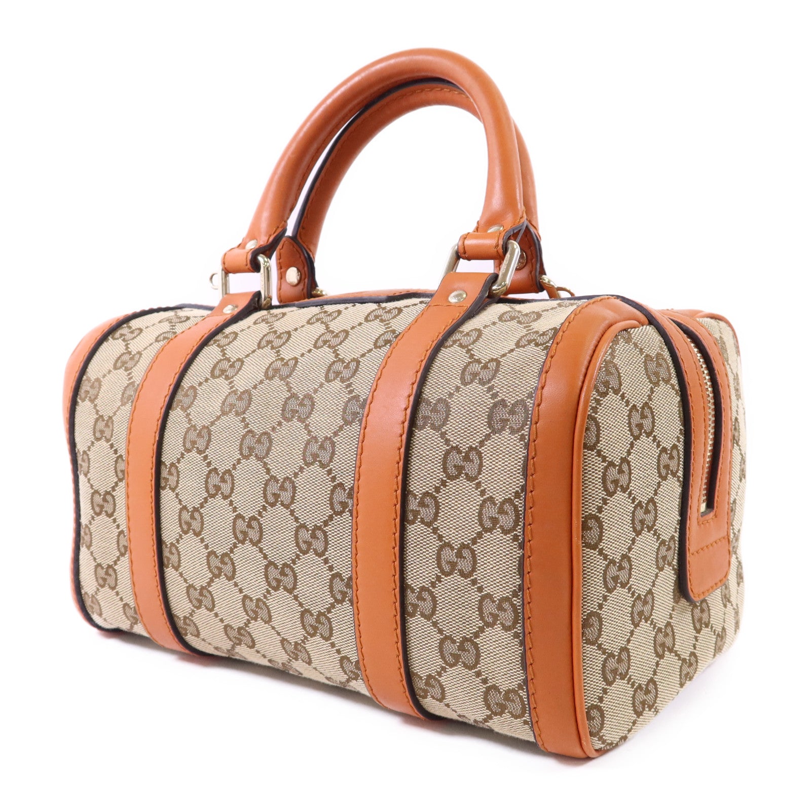 GUCCI 帆布2 Way Boston Bag金扣手挽肩背兩用袋