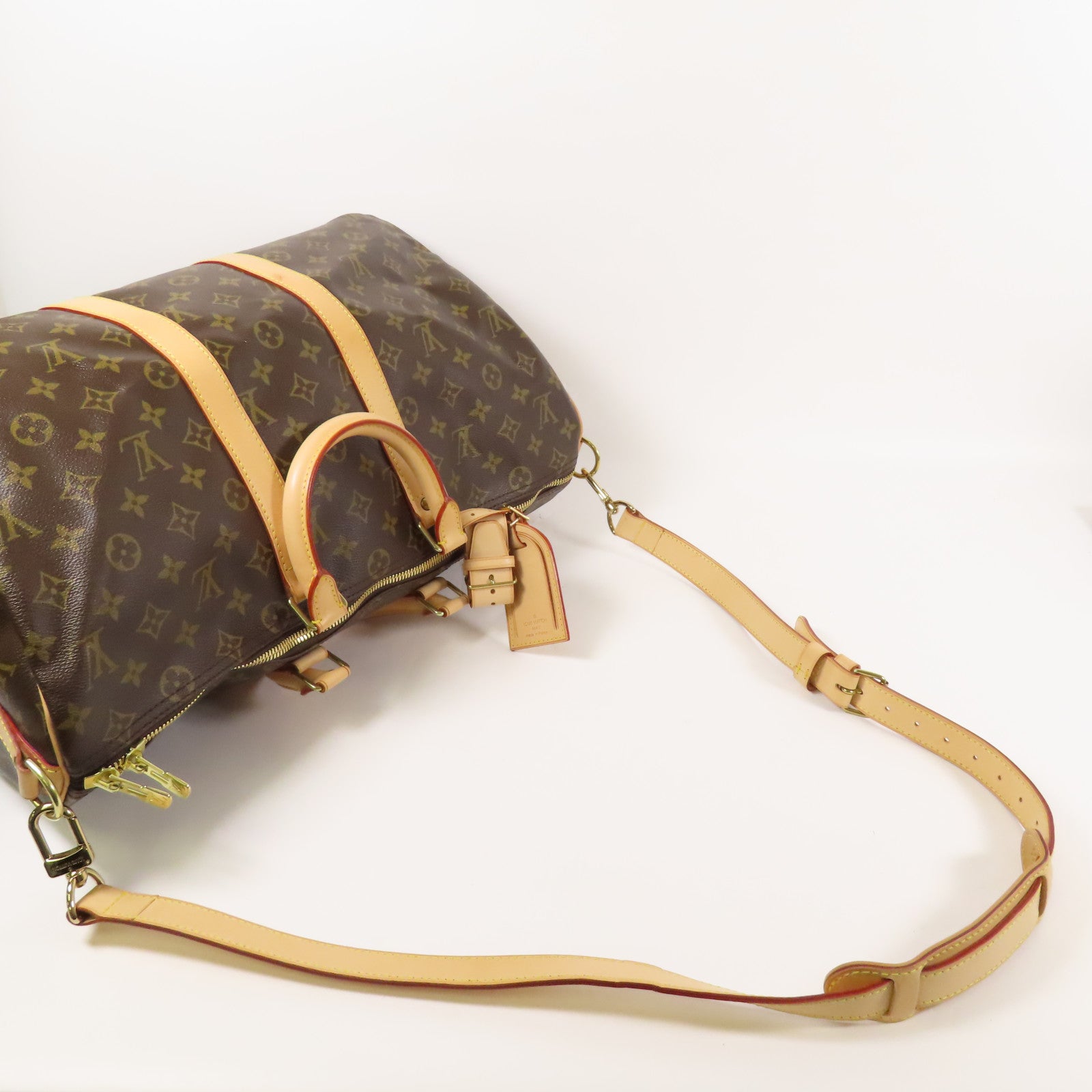 LOUIS VUITTON Monogram Keepall 45金扣手挽肩背兩用袋