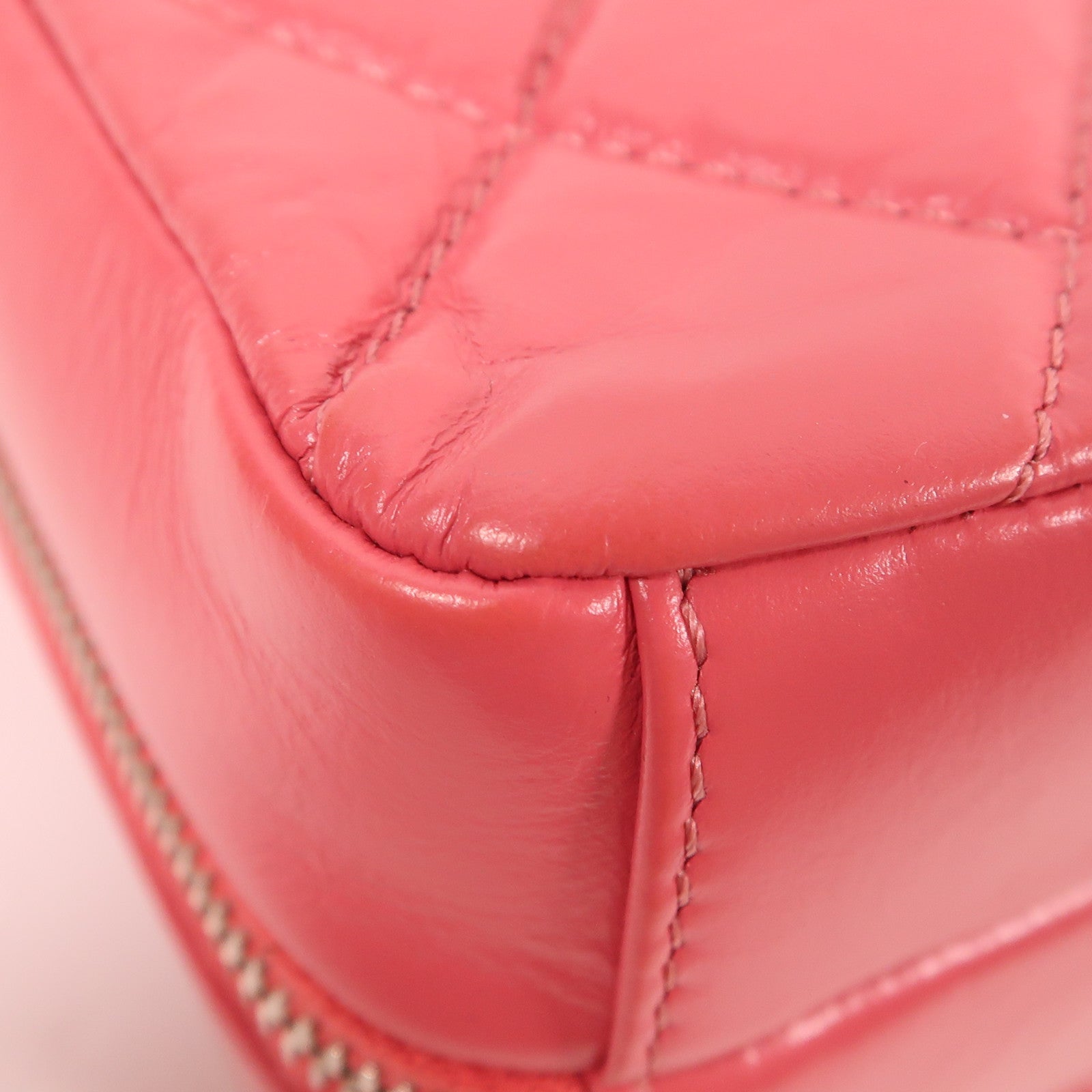 CHANEL 羊皮皮革Shoulder Bag銀扣鏈帶肩背袋