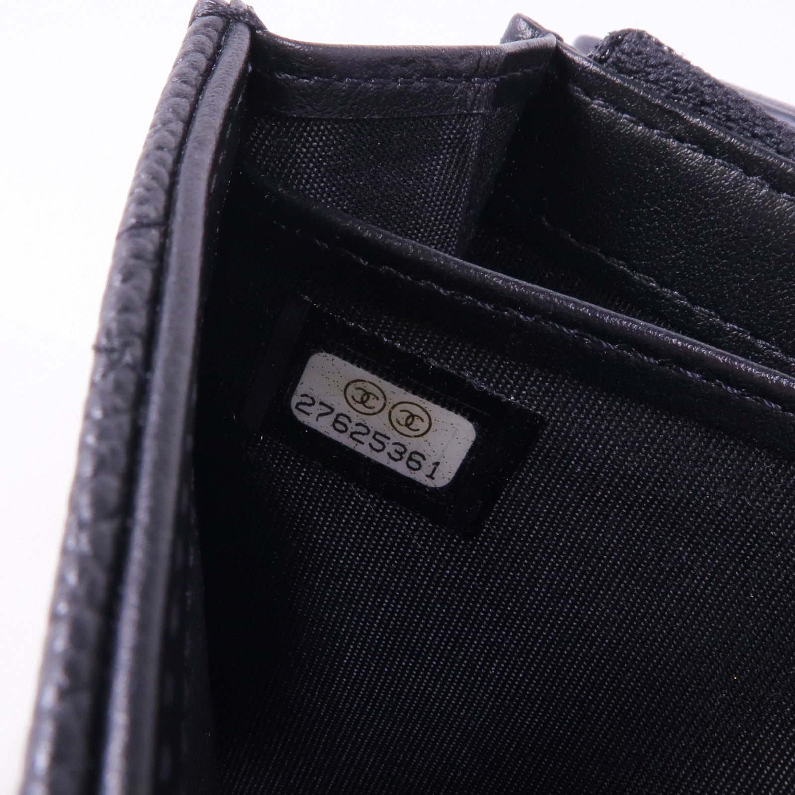 CHANEL 牛皮皮革Vanity CC金扣錢包