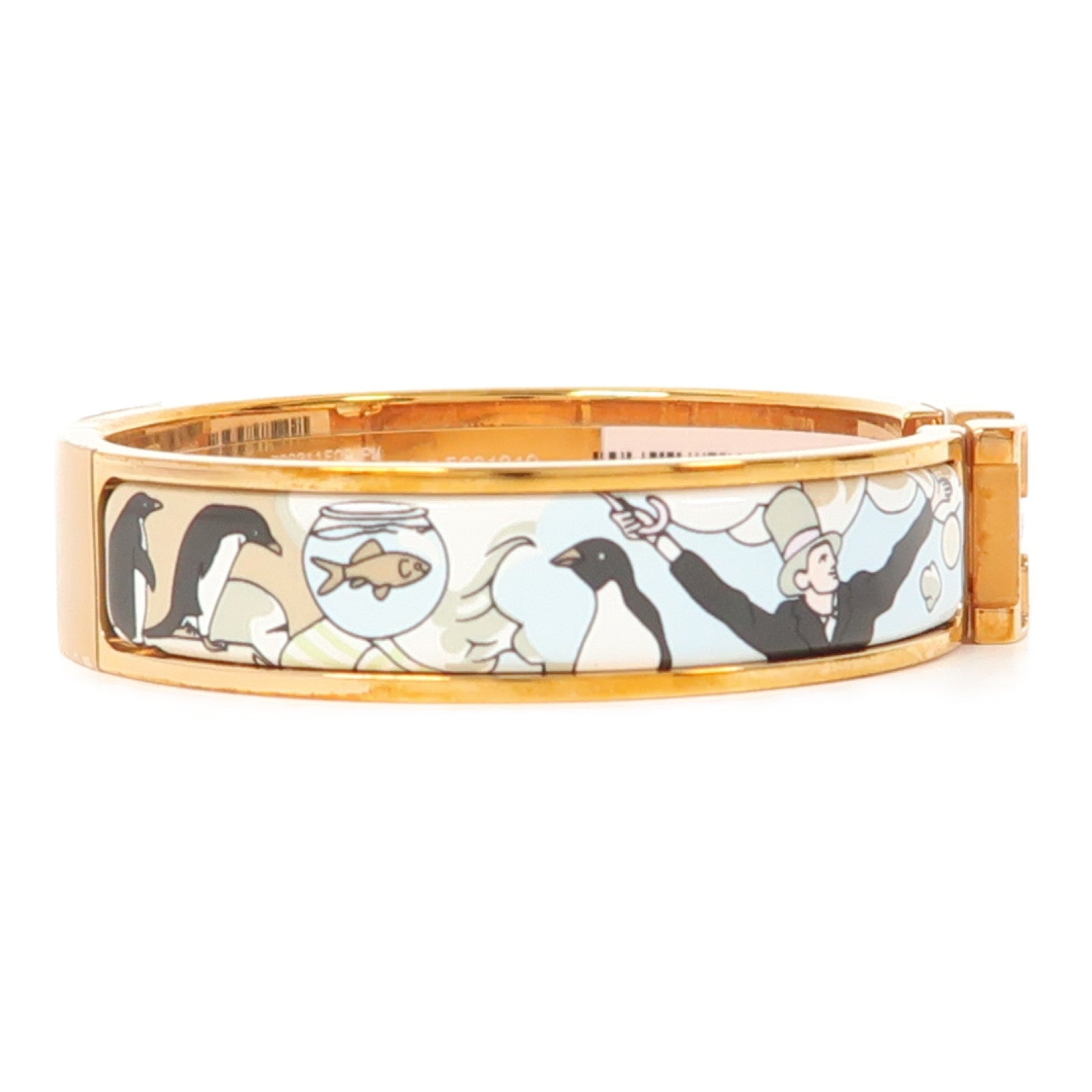HERMES 金屬Clic H Bracelet手鐲藍色