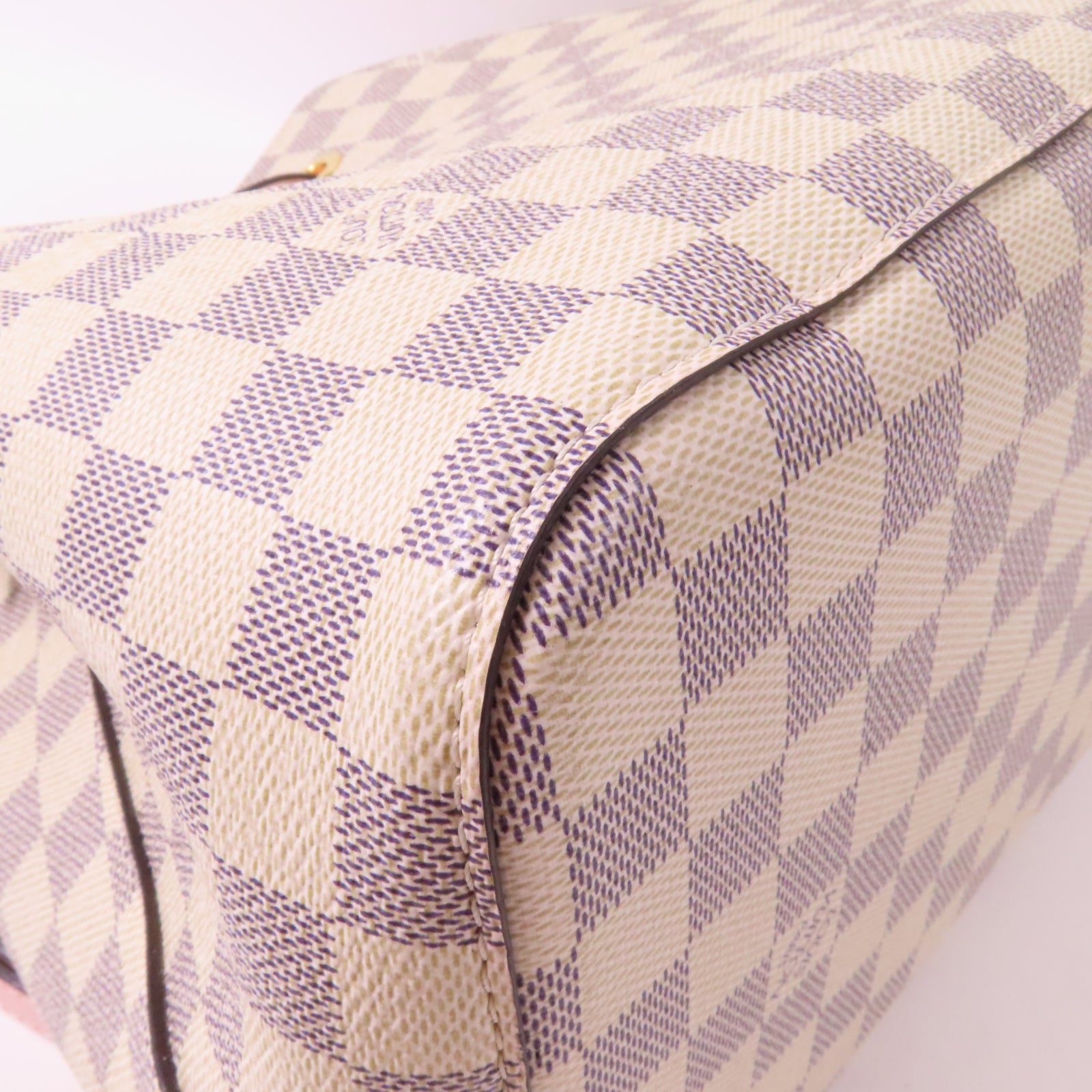 LOUIS VUITTON 【激減優惠】Damier Azur Neo Noe金扣肩背袋白色/粉紅色