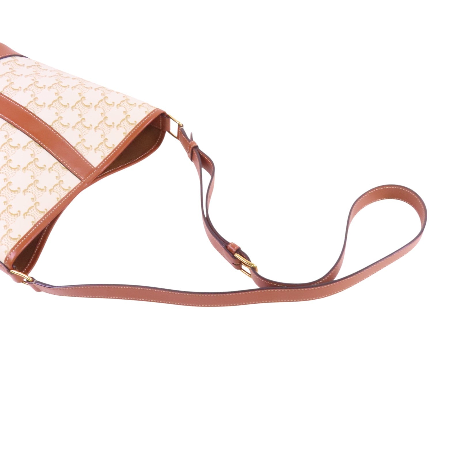 CELINE 塗層帆布Triomphe Small Bucket金扣肩背袋