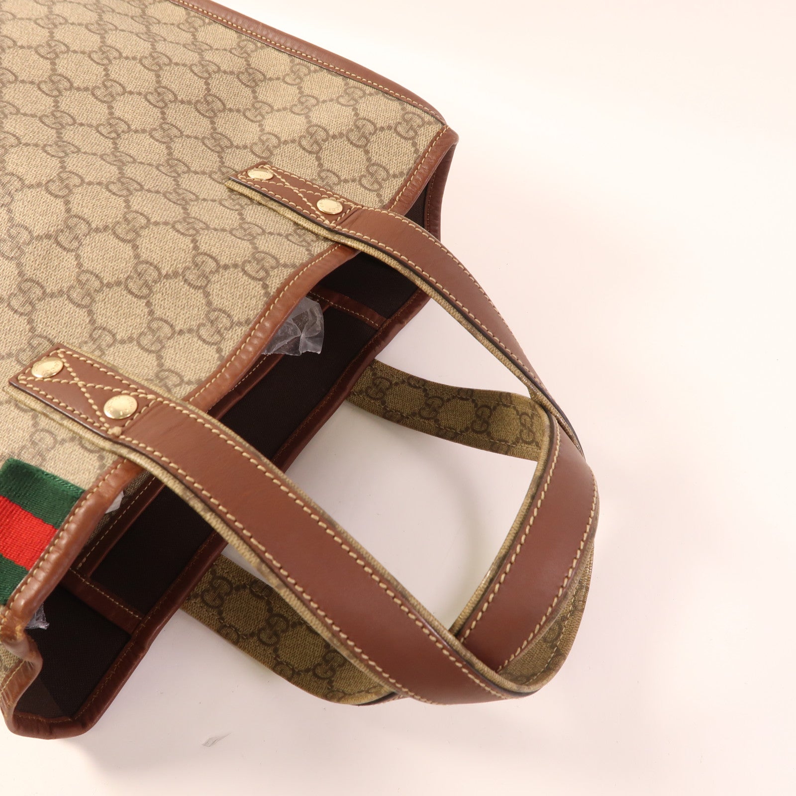 GUCCI 塗層帆布Tote Bag金扣手挽袋