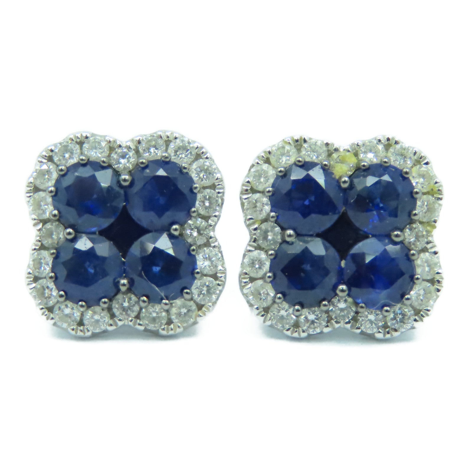 JEWELRY **【激減優惠】18K白金Diamond Earrings 2.65藍寶石/0.53ct鑽石耳環