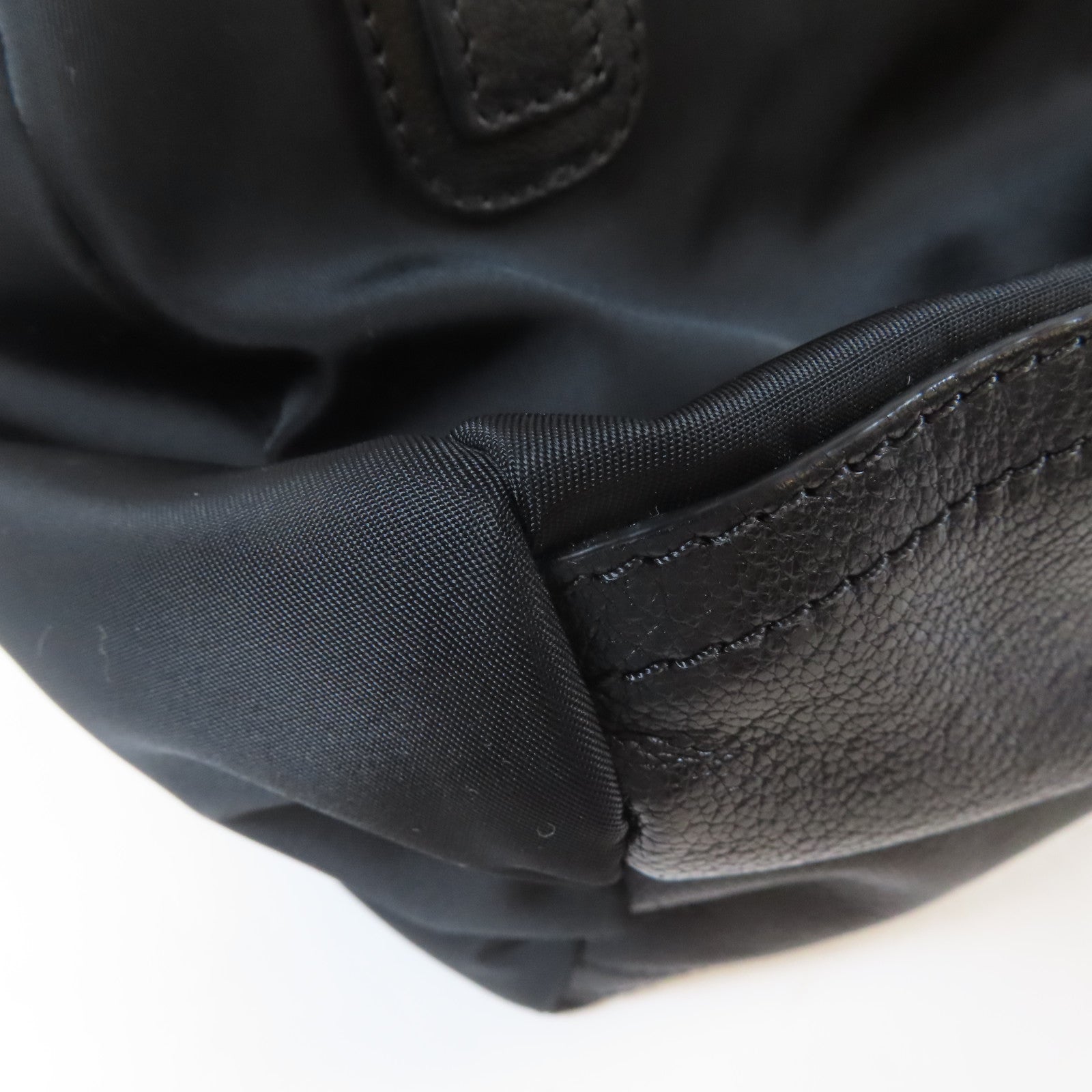 GIVENCHY 尼龍Pandora Bag銀扣手挽肩背兩用袋黑色