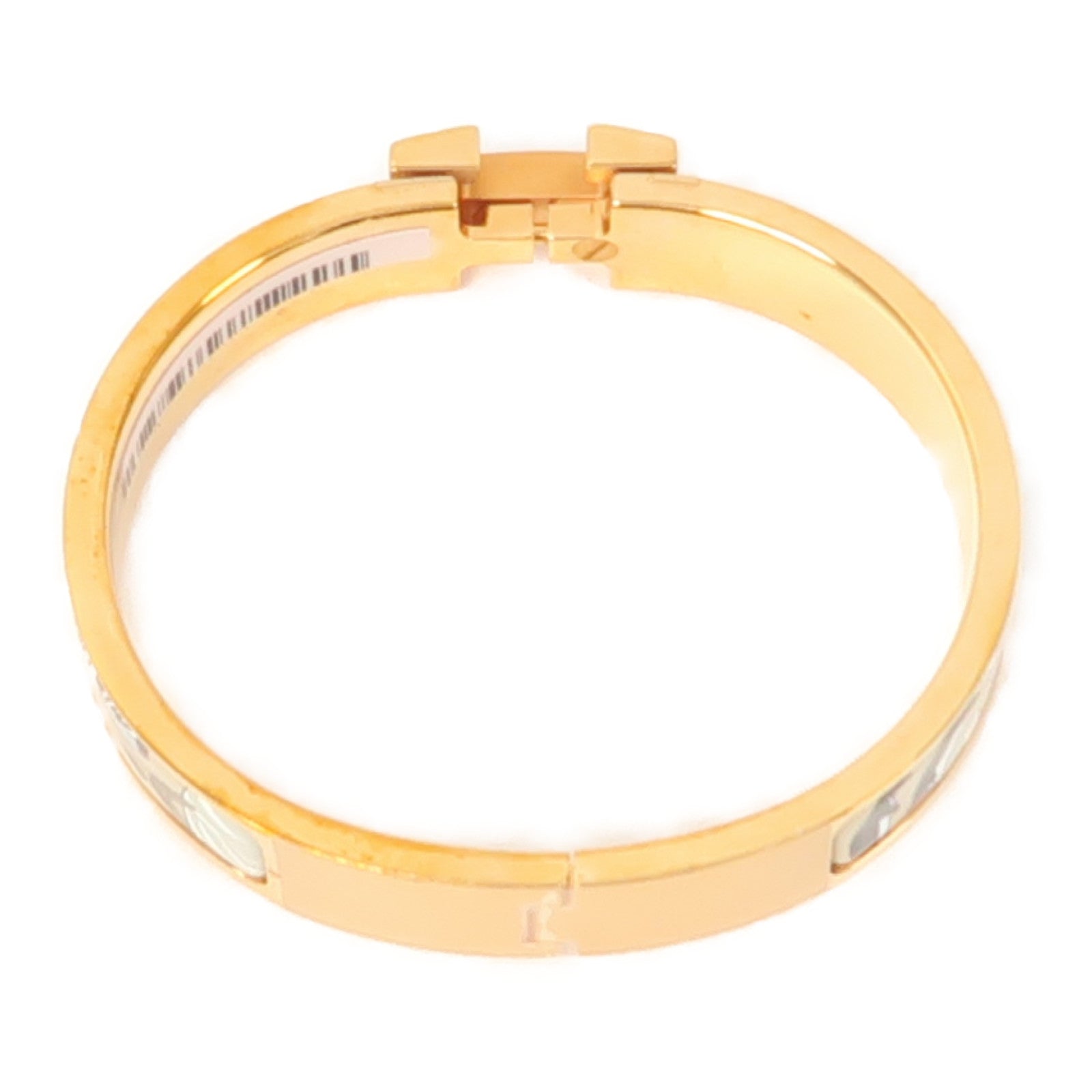 HERMES 金屬Clic H Bracelet手鐲藍色