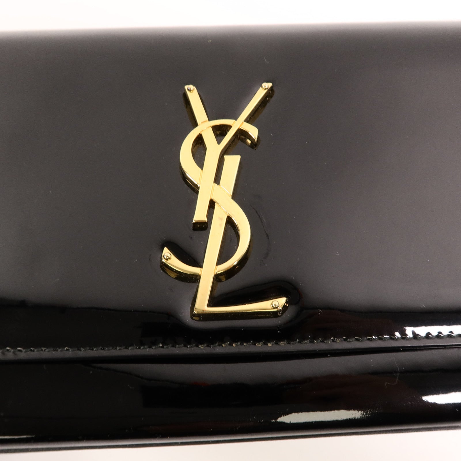 SAINT LAURENT 塗皮皮革Pouch手拿包