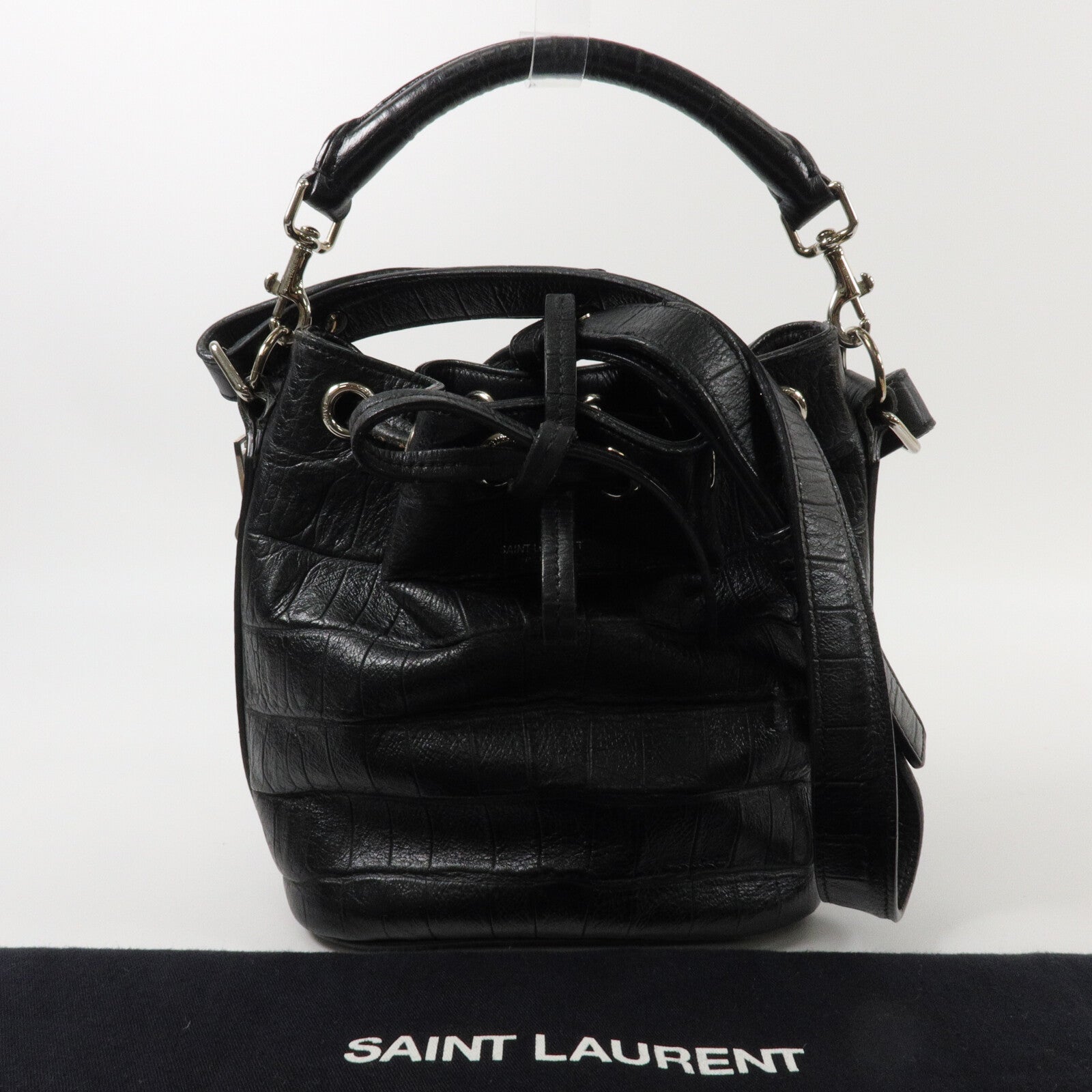SAINT LAURENT 牛皮皮革Emmanuelle Small Bucket手挽肩背兩用袋