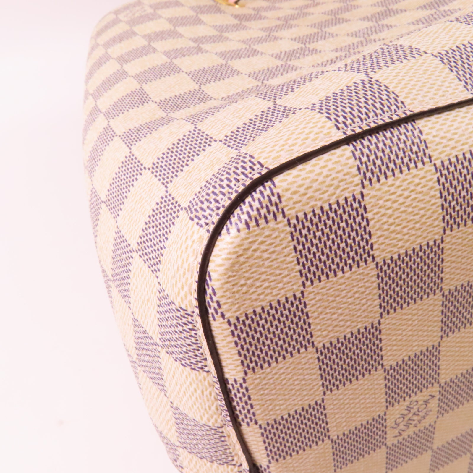 LOUIS VUITTON 【激減優惠】Damier Azur Neo Noe金扣肩背袋白色/粉紅色