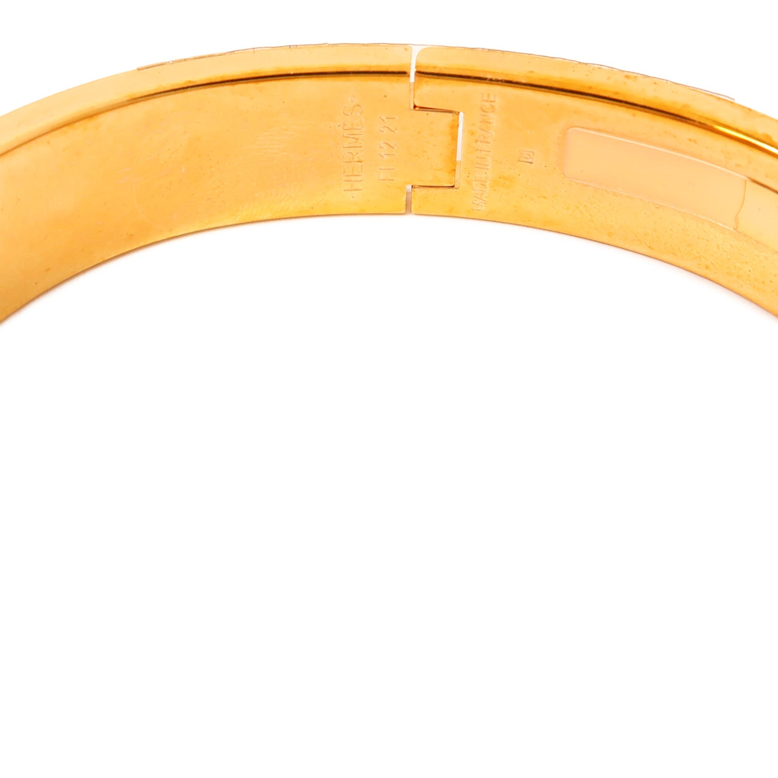 HERMES 金屬Clic H Bracelet手鐲藍色