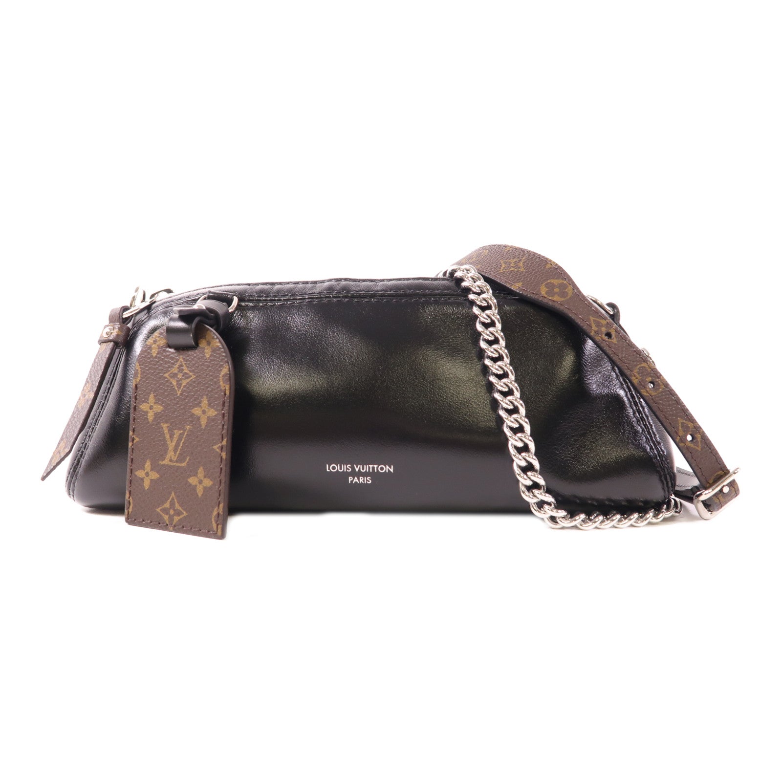 LOUIS VUITTON 羊皮皮革Pochette Vibe銀扣肩背袋