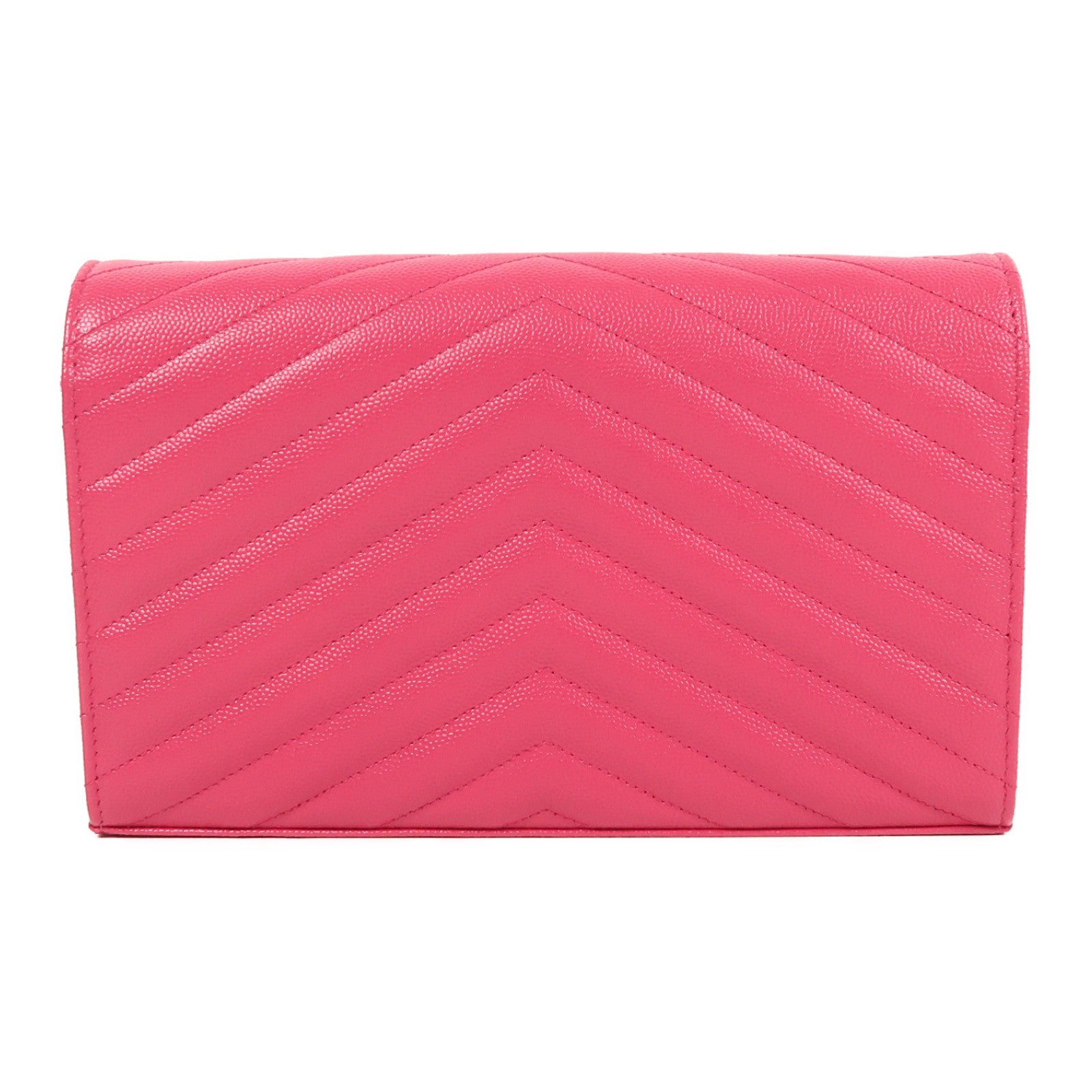 SAINT LAURENT 牛皮皮革Shoulder Bag金扣鏈帶肩背袋粉紅色