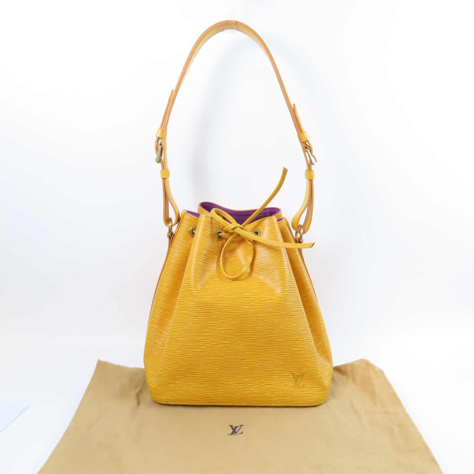 LOUIS VUITTON 【激減優惠】Epi Petit Noe金扣肩背袋黃色