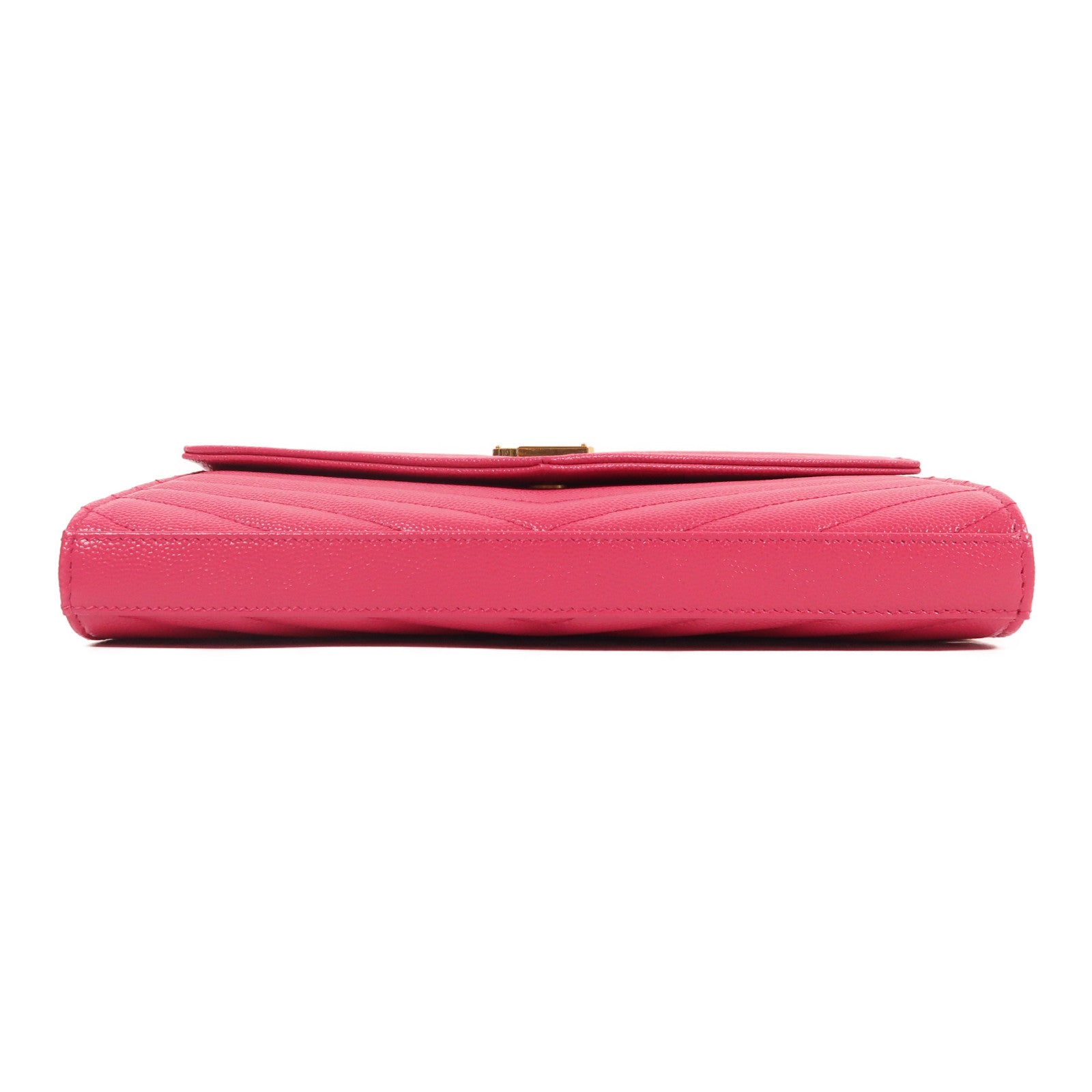 SAINT LAURENT 牛皮皮革Shoulder Bag金扣鏈帶肩背袋粉紅色