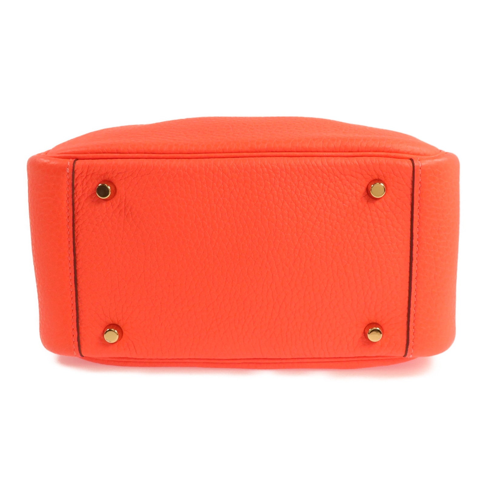 HERMES Clemence皮革Mini Lindy金扣手挽肩背兩用袋Rose Tomate