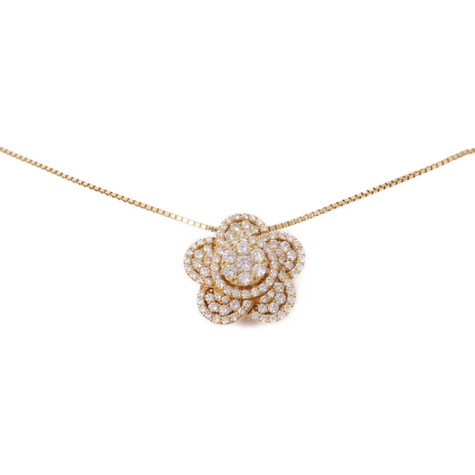 JEWELRY Diamond Necklace 18K Yellow Gold