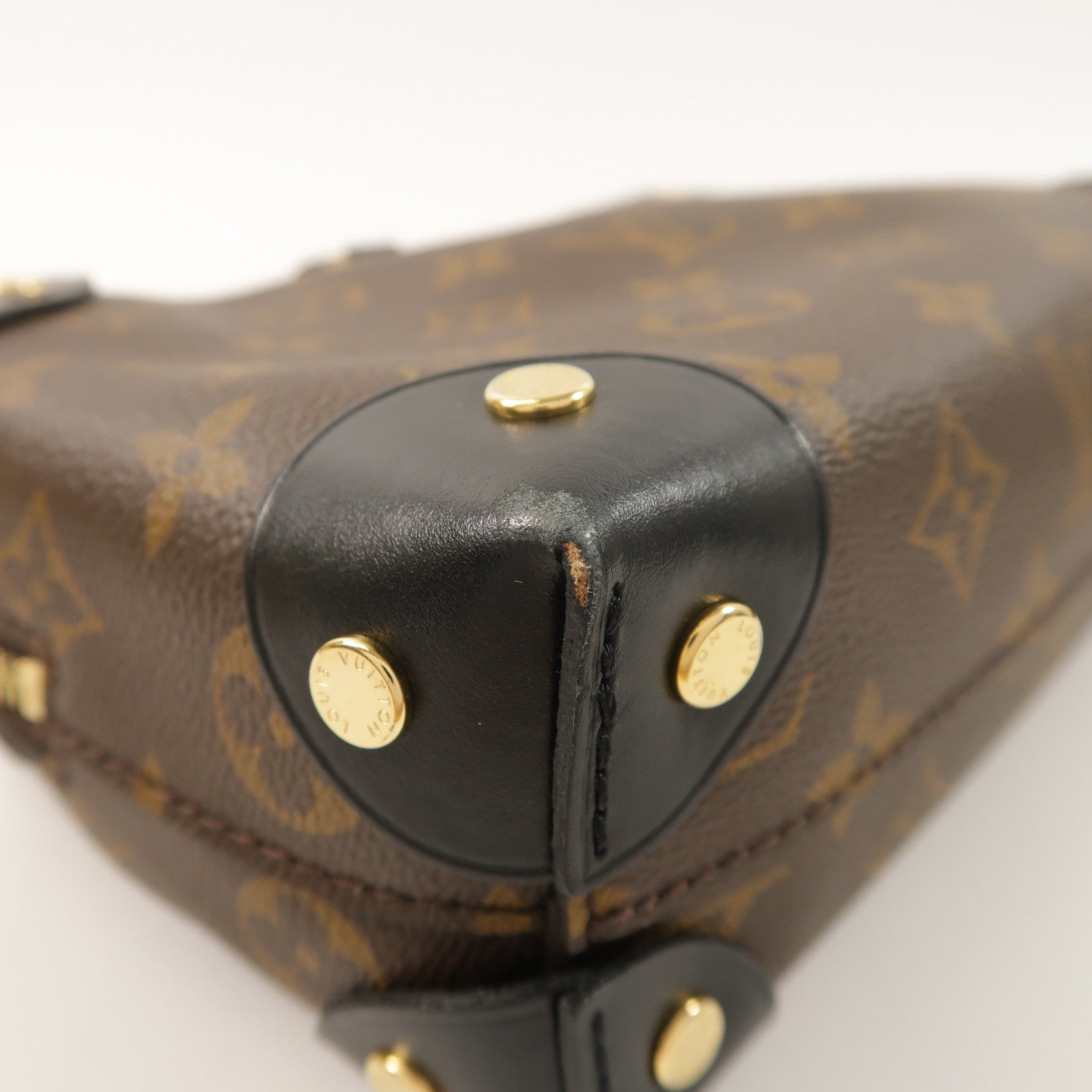 LOUIS VUITTON Monogram Petite Malle Souple金扣手挽肩背兩用袋