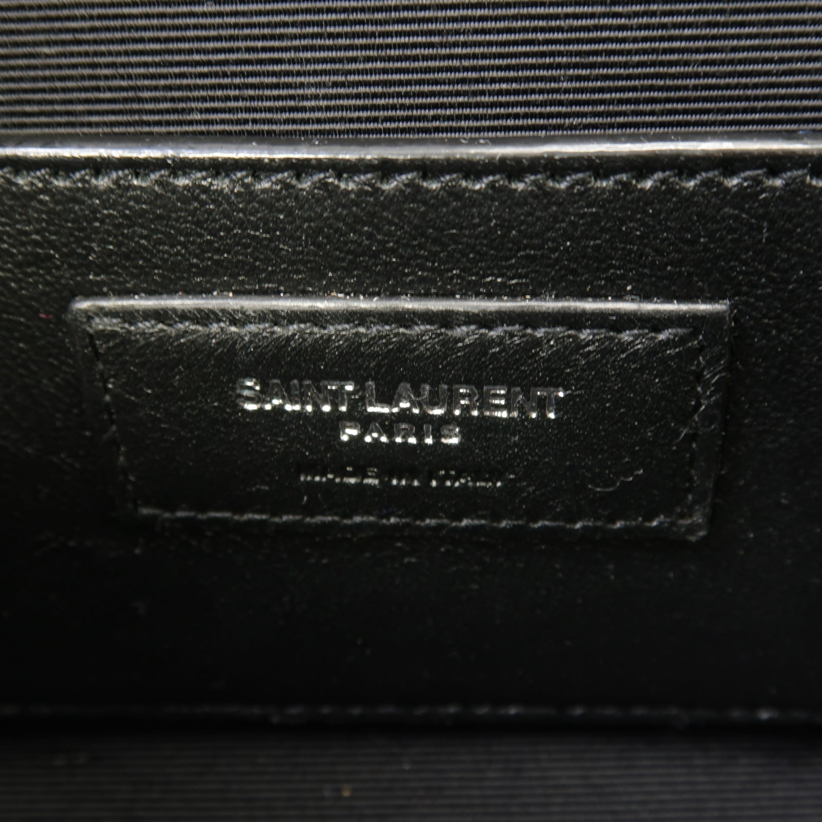 SAINT LAURENT 牛皮皮革Envelope Small銀扣鏈帶肩背袋黑色