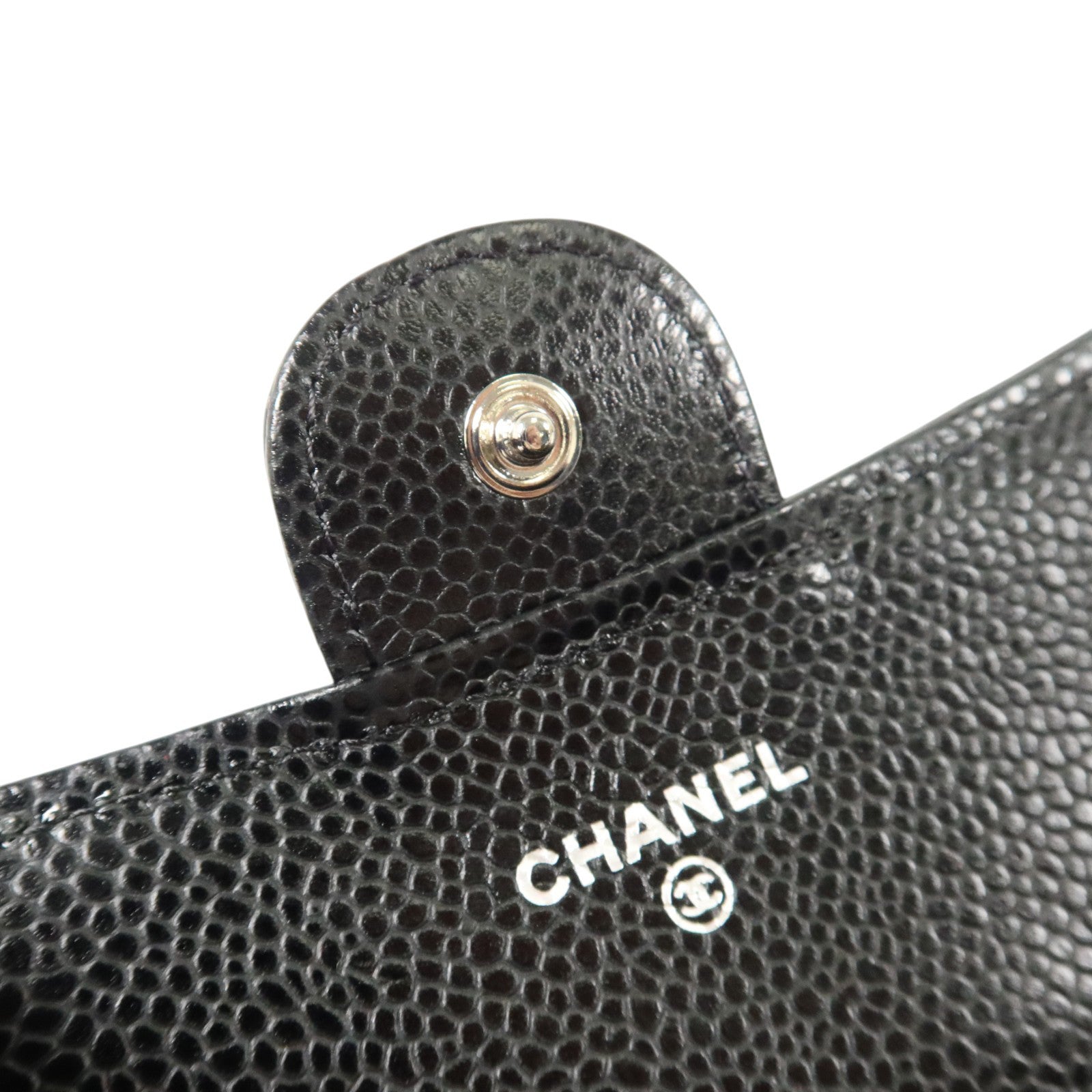 CHANEL 牛皮皮革Classic Long Flap Wallet銀扣長錢包