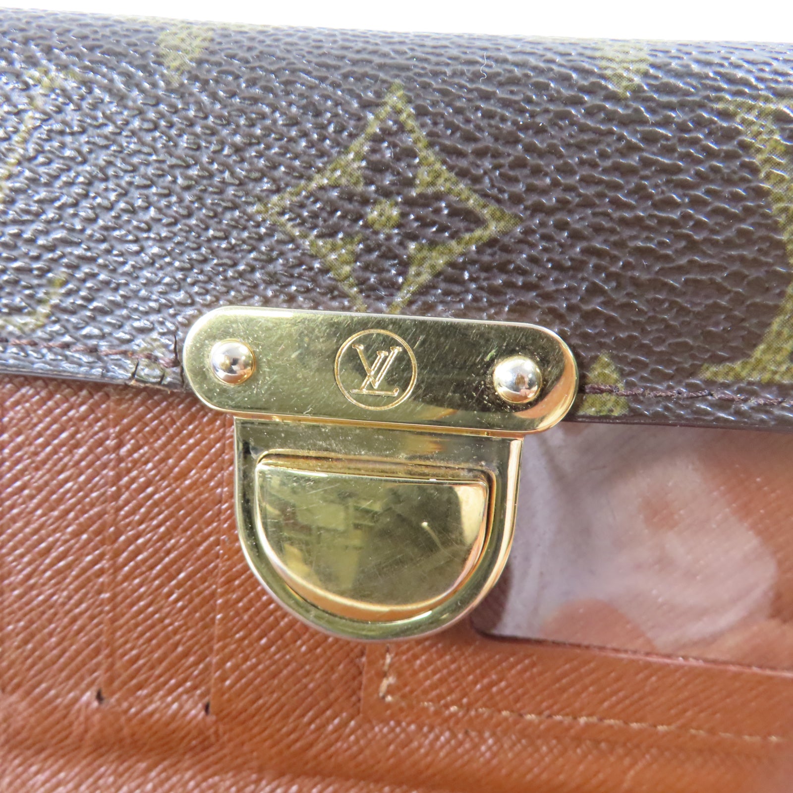 LOUIS VUITTON 【激減優惠】Monogram Short Wallet金扣錢包啡色