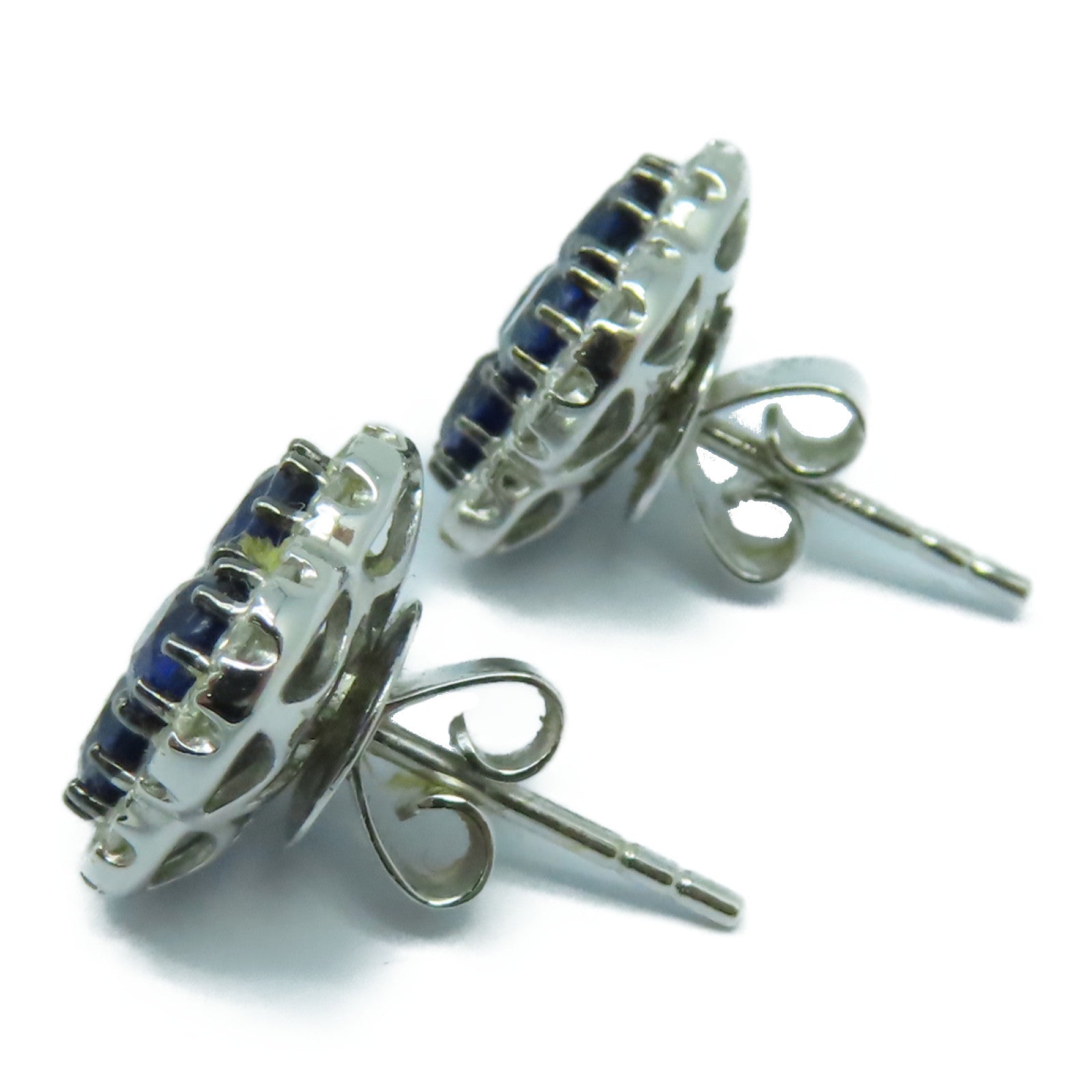 JEWELRY **【激減優惠】18K白金Diamond Earrings 2.65藍寶石/0.53ct鑽石耳環