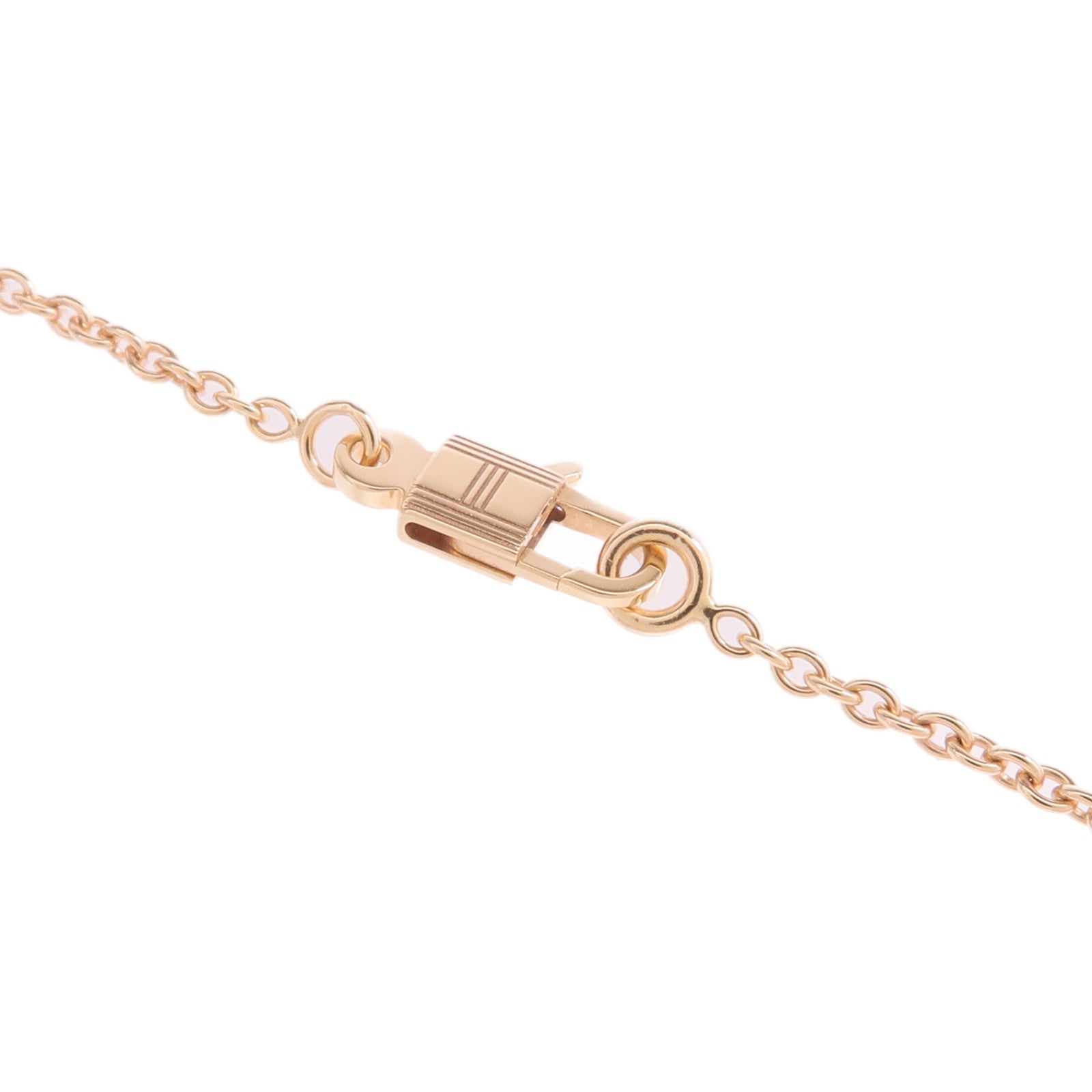 HERMES 18K玫瑰金Amulette Constance Necklace鑽石項鍊