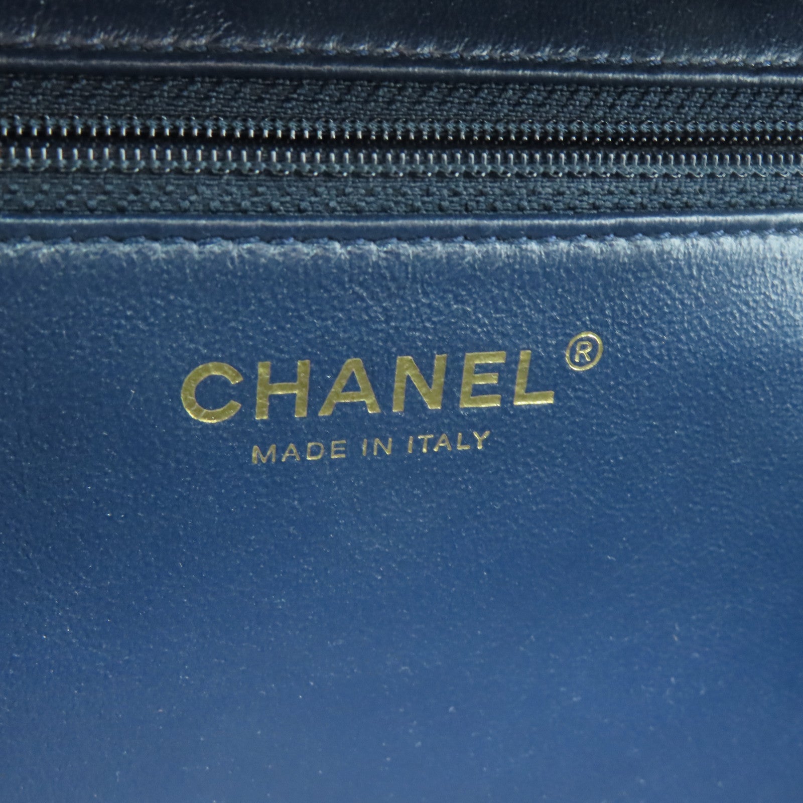 CHANEL 【激減優惠】菱格羊皮皮革Shoulder Bag金扣手挽肩背兩用袋藍色