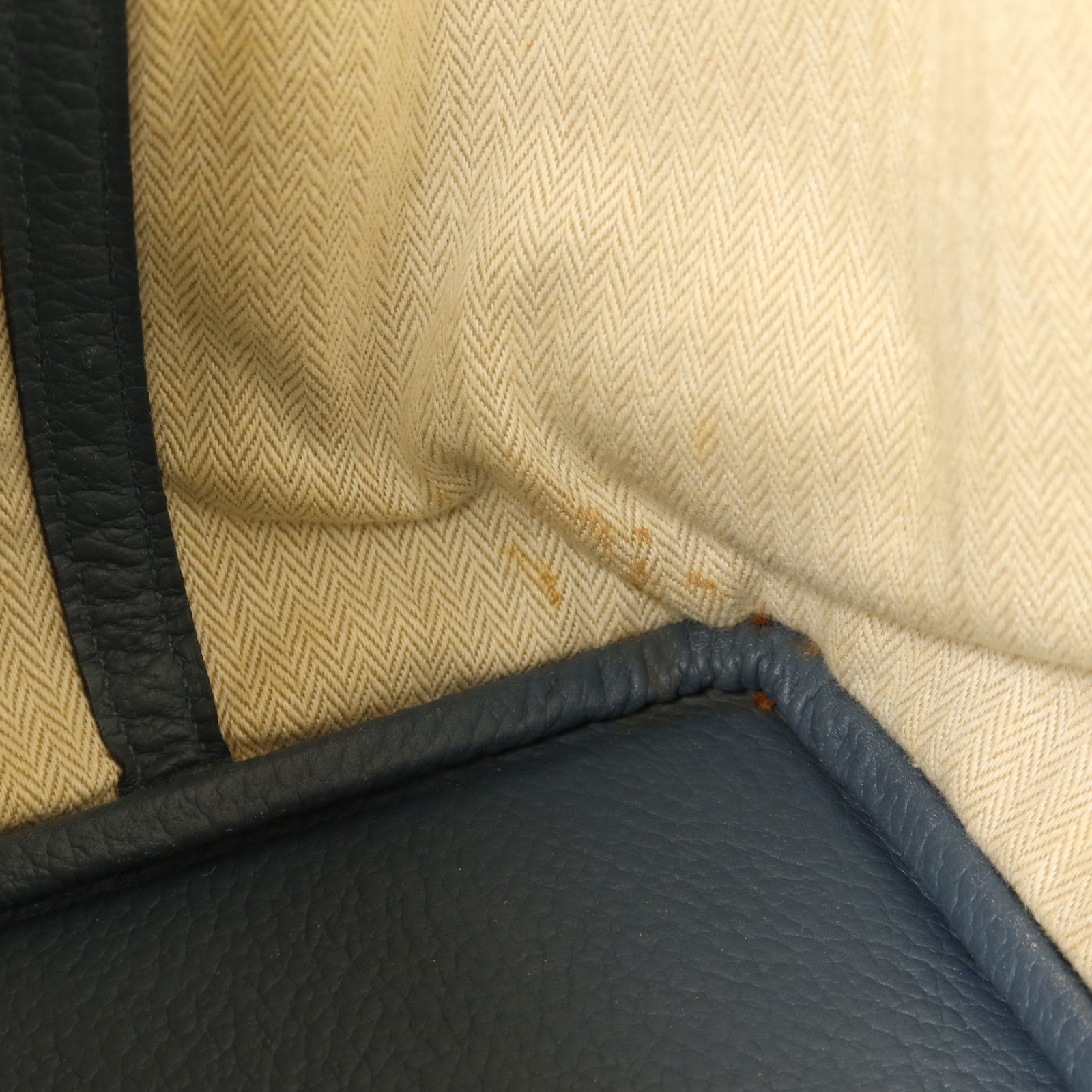 HERMES Negonda皮革Garden Party PM銀扣手挽袋Bleu Agate