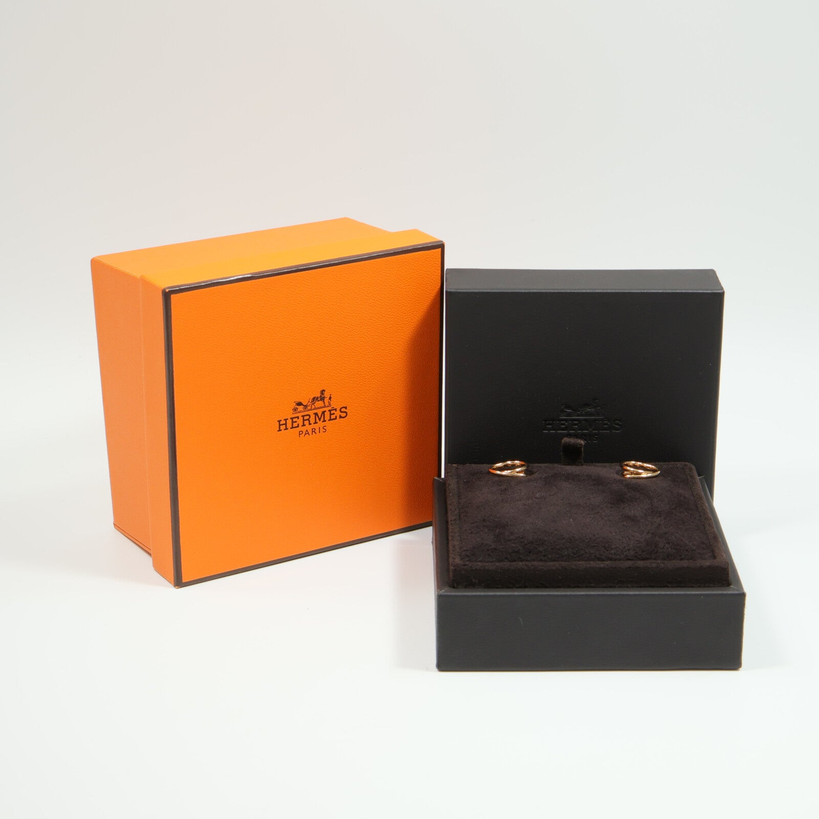 HERMES 18K玫瑰金Vertige Coeur Earrings Very Small耳環