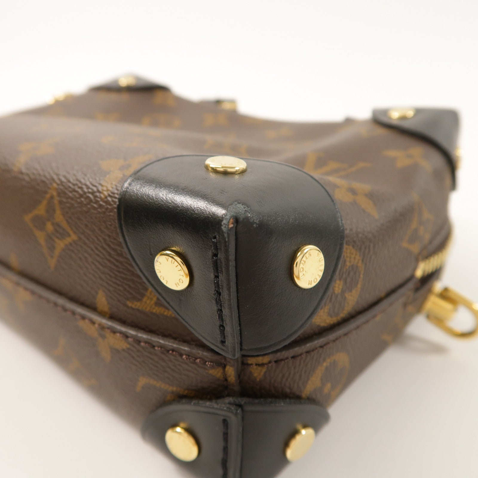 LOUIS VUITTON Monogram Petite Malle Souple金扣手挽肩背兩用袋