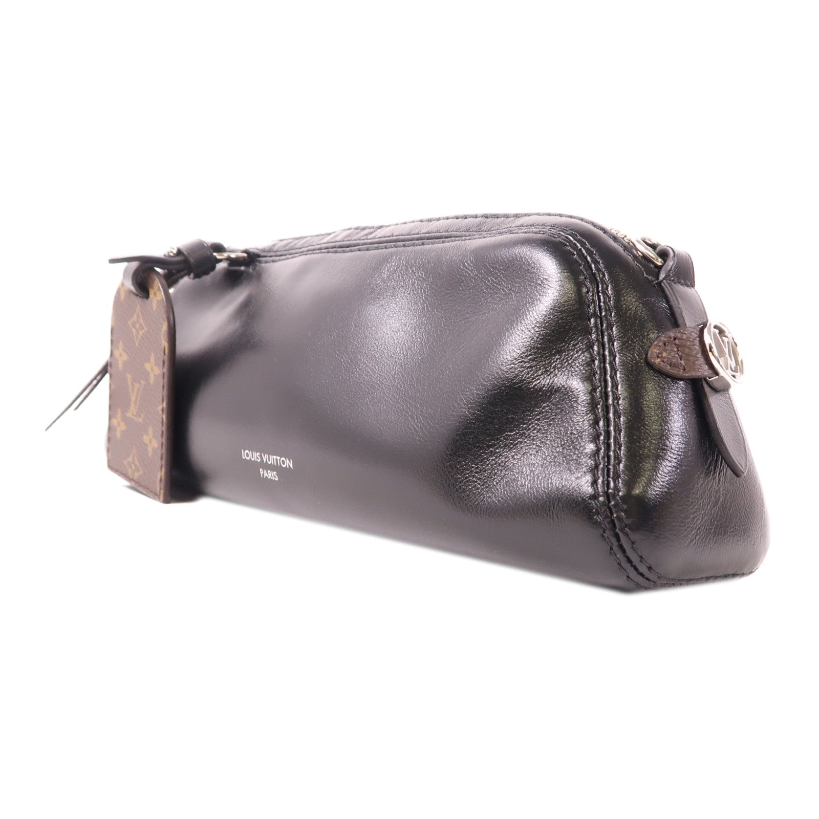 LOUIS VUITTON 羊皮皮革Pochette Vibe銀扣肩背袋