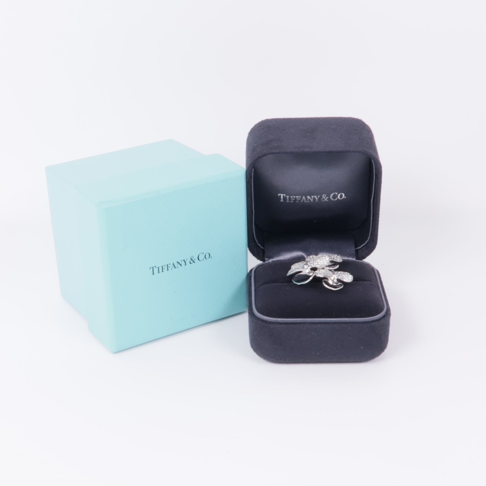 TIFFANY＆CO PT950鉑金Paper Flowers Diamond Ring鑽石戒指US#6