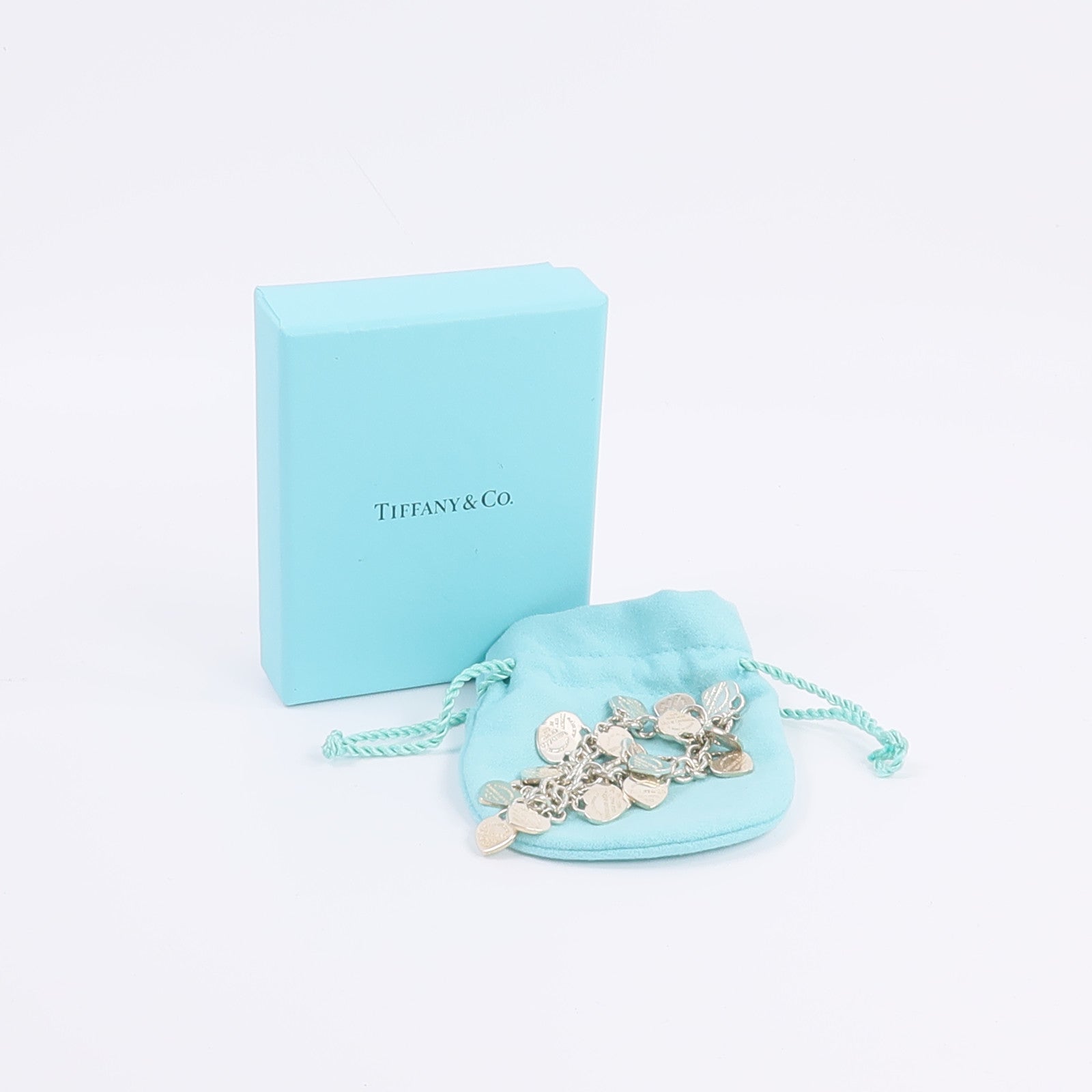 TIFFANY＆CO 925純銀Return To Tiffany Multi Heart Tag Bracelet手鏈