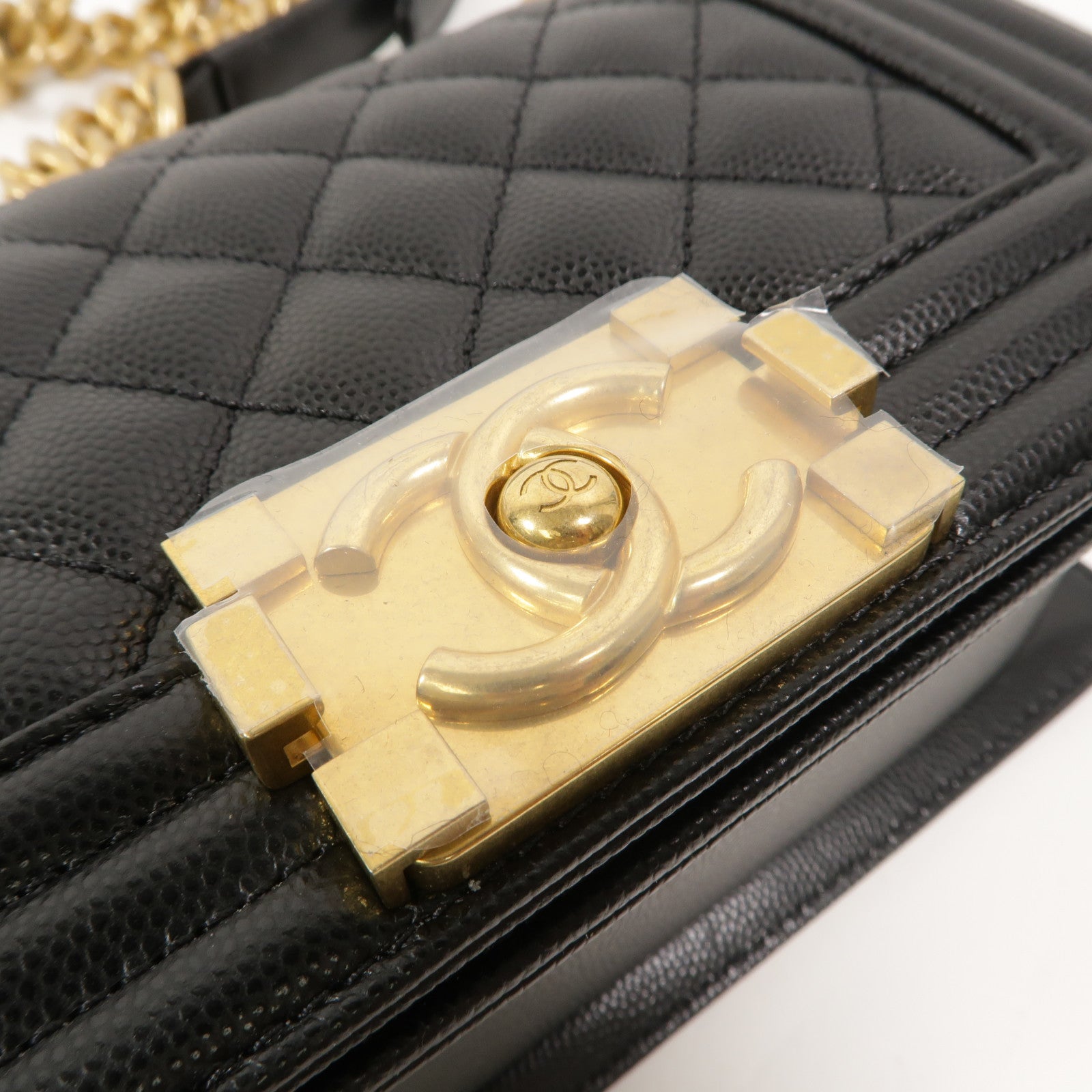 CHANEL 牛皮皮革Boy 20鏈帶肩背袋