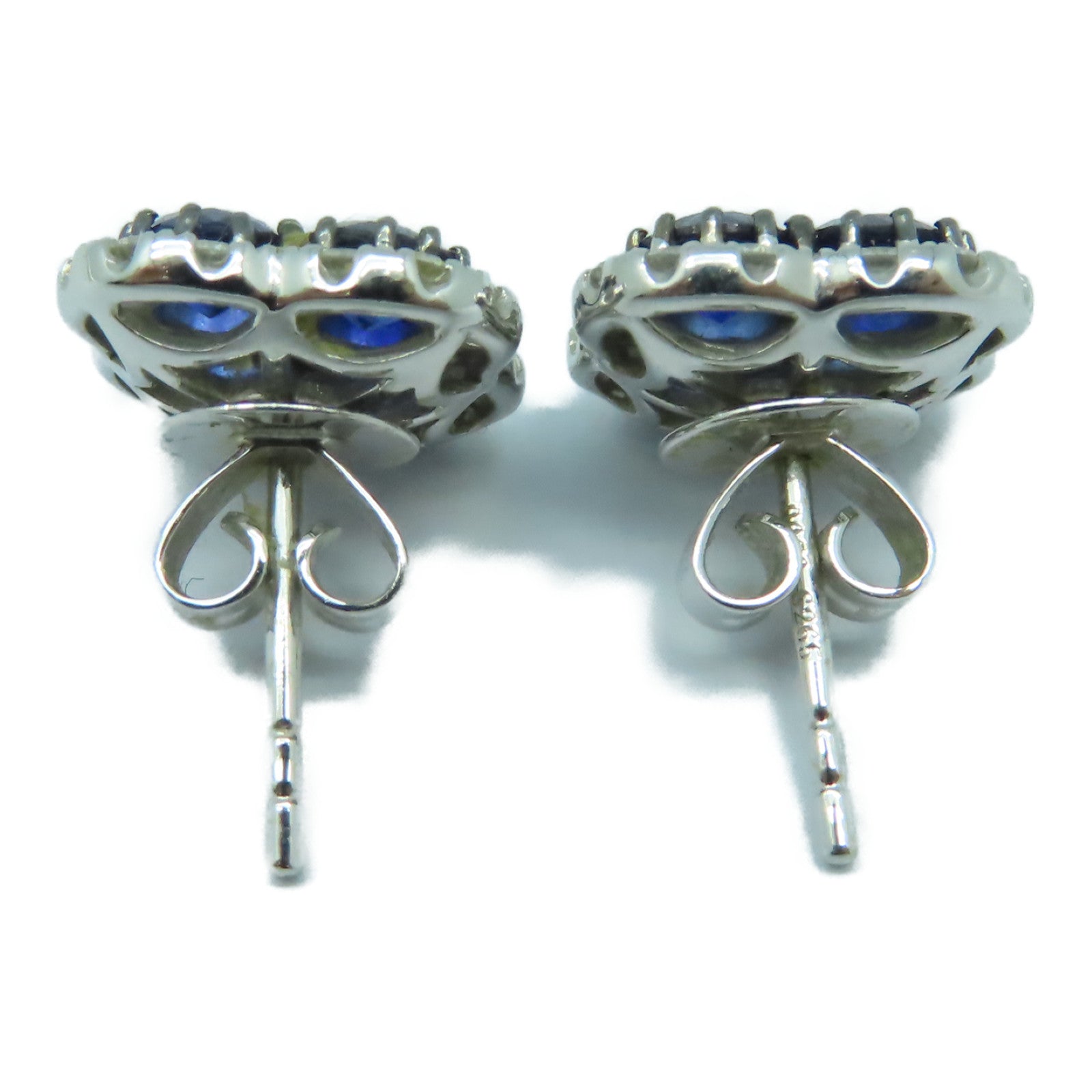 JEWELRY **【激減優惠】18K白金Diamond Earrings 2.65藍寶石/0.53ct鑽石耳環
