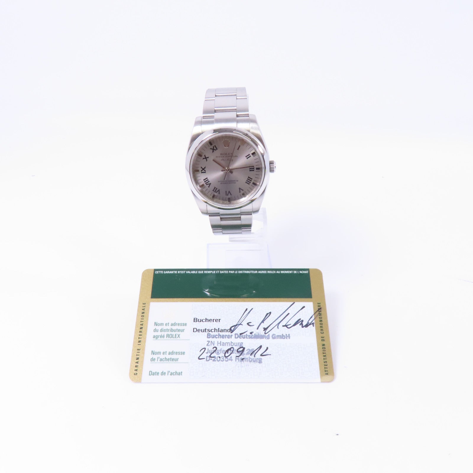 ROLEX Air King不鏽鋼手錶自動機芯銀色