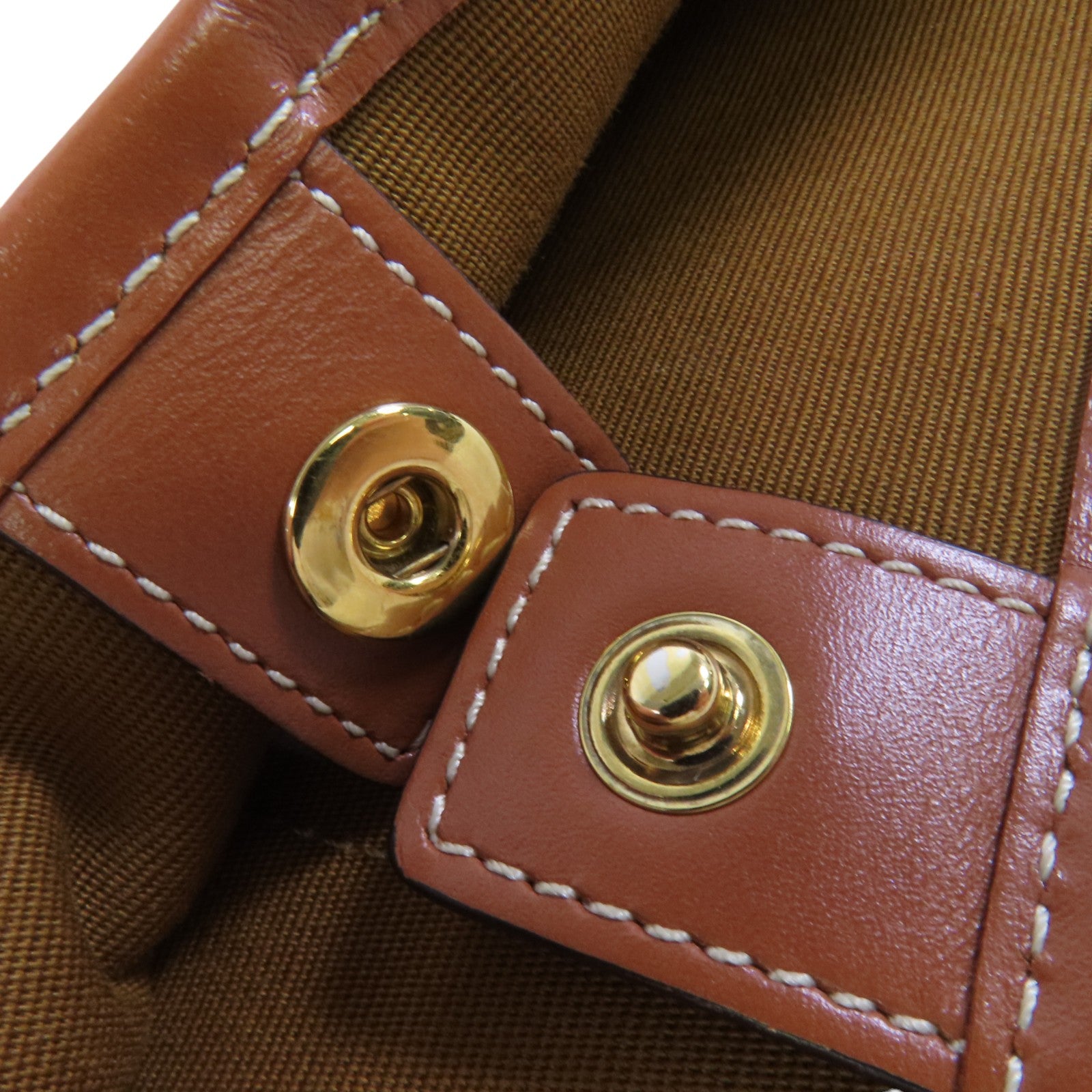 CELINE 塗層帆布Triomphe Small Bucket金扣肩背袋