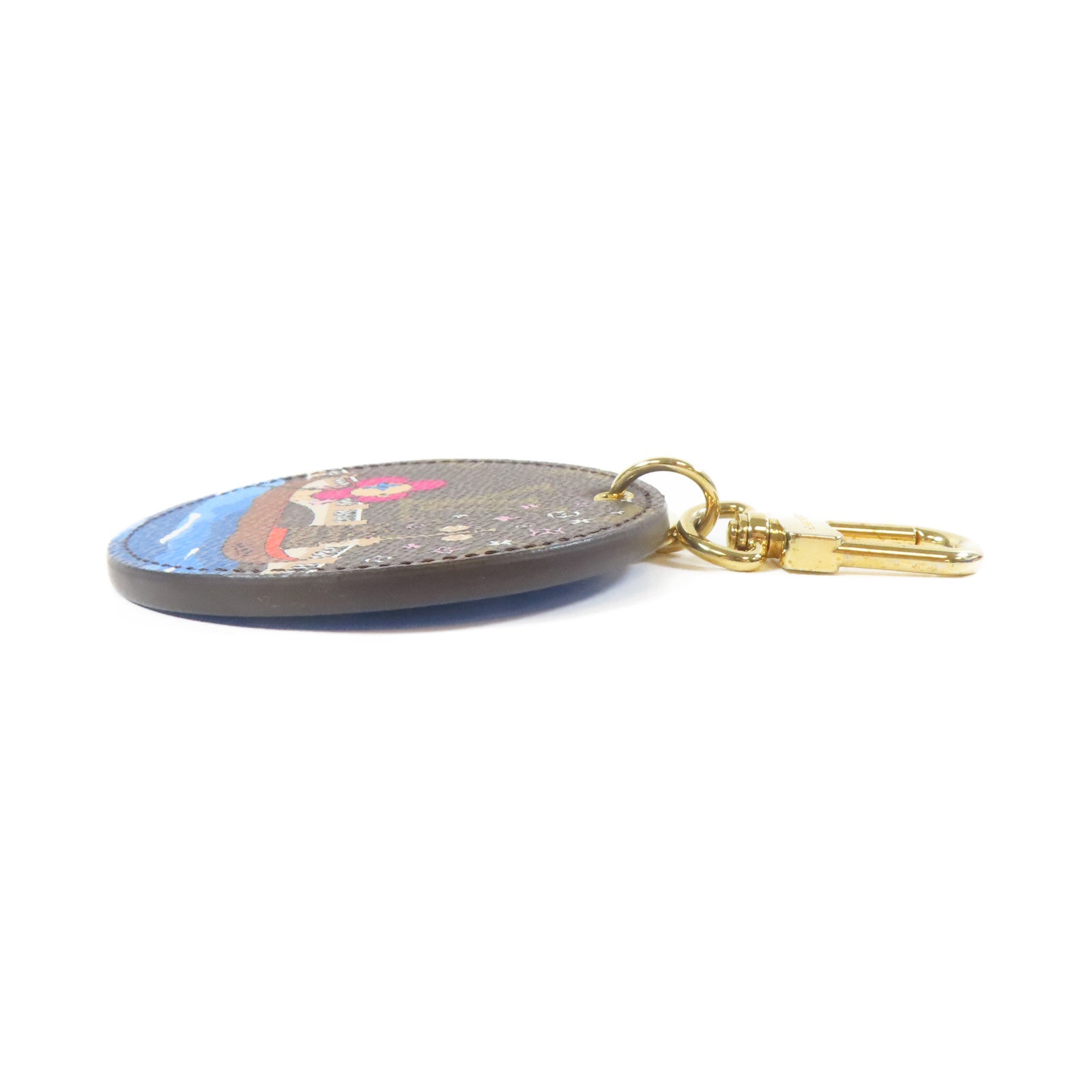 LOUIS VUITTON Monogram Bag Charm And Key Holder金扣掛飾/鎖匙扣啡色/藍色