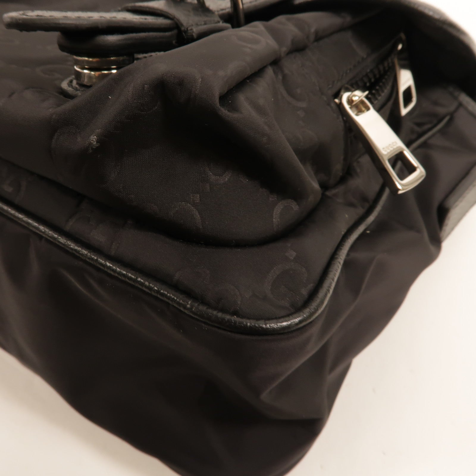 GUCCI 尼龍/牛皮皮革GG Nylon Messenger Bag肩背袋