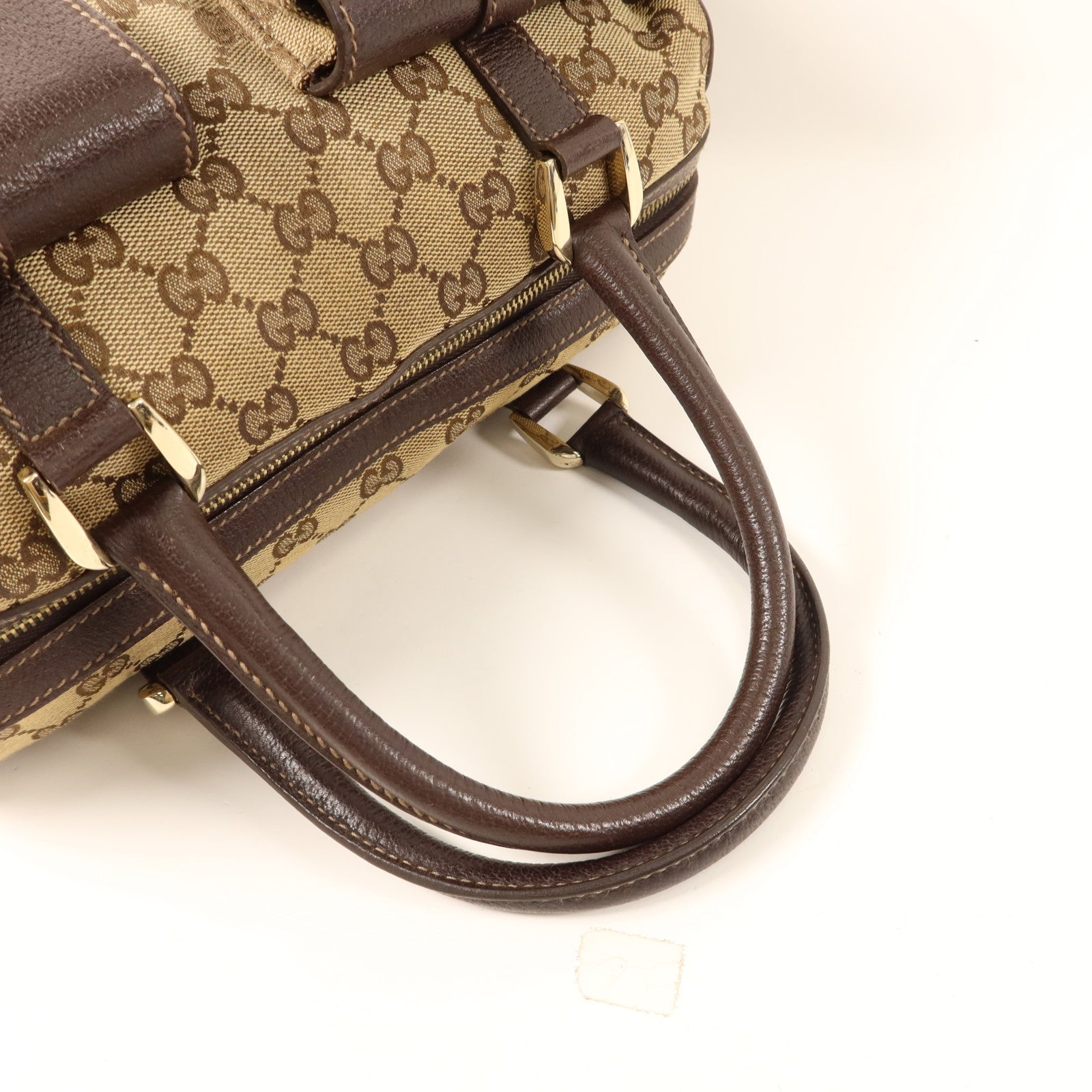 GUCCI 帆布Abbey Pocket Handbag金扣手挽袋