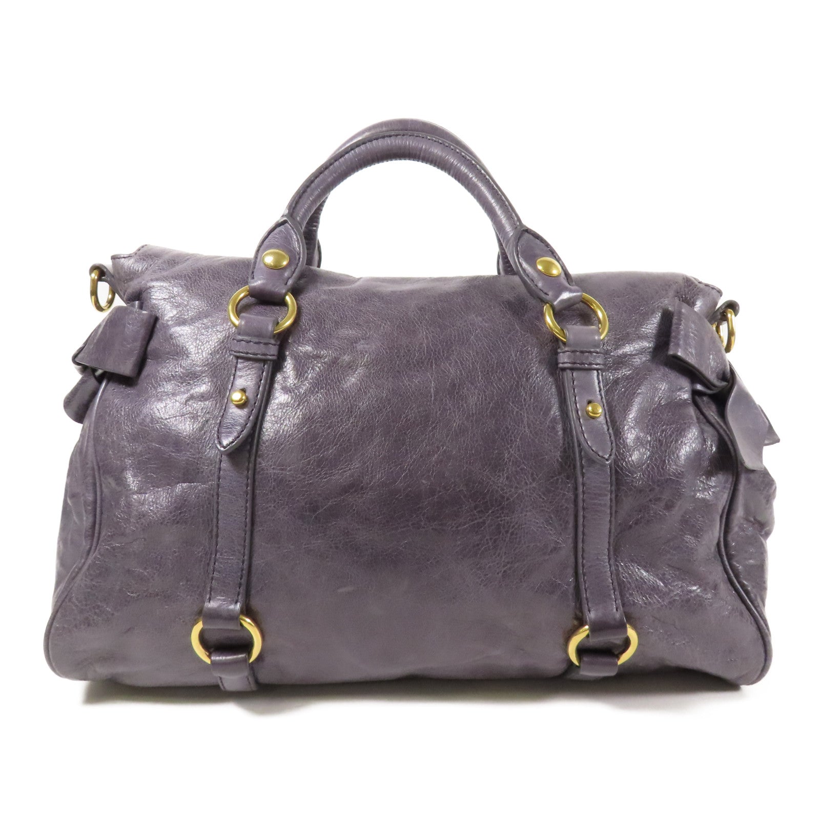 Miu Miu 牛皮皮革Shoulder Bag金扣肩背袋