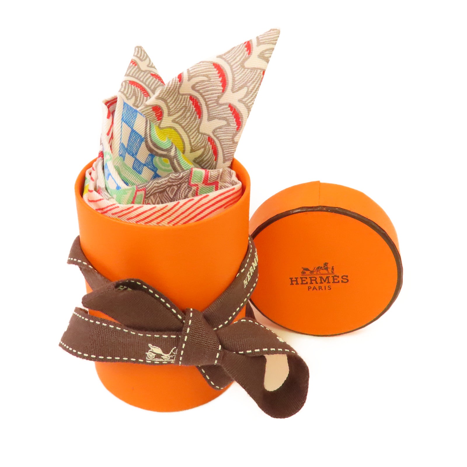 HERMES 【激減優惠】絲質Twilly絲巾紅色/粉紅色/彩色
