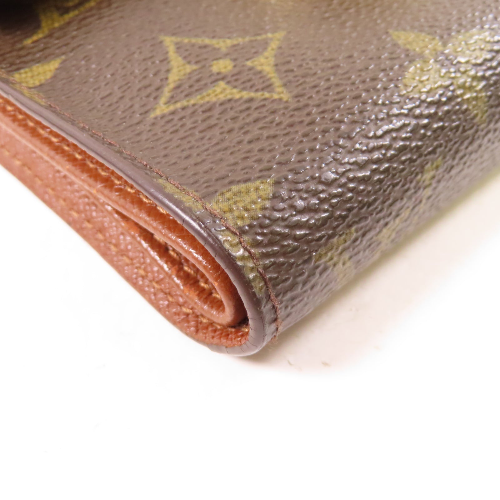 LOUIS VUITTON 【激減優惠】Monogram Short Wallet金扣錢包啡色