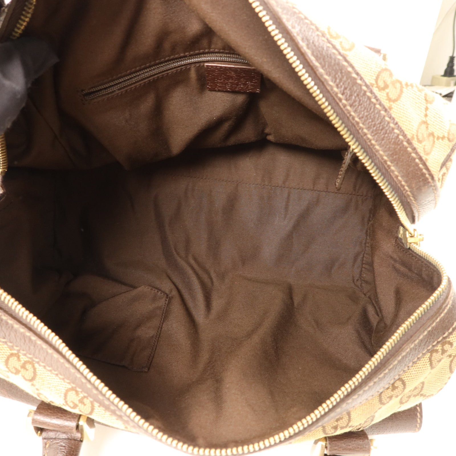 GUCCI 帆布Abbey Pocket Handbag金扣手挽袋