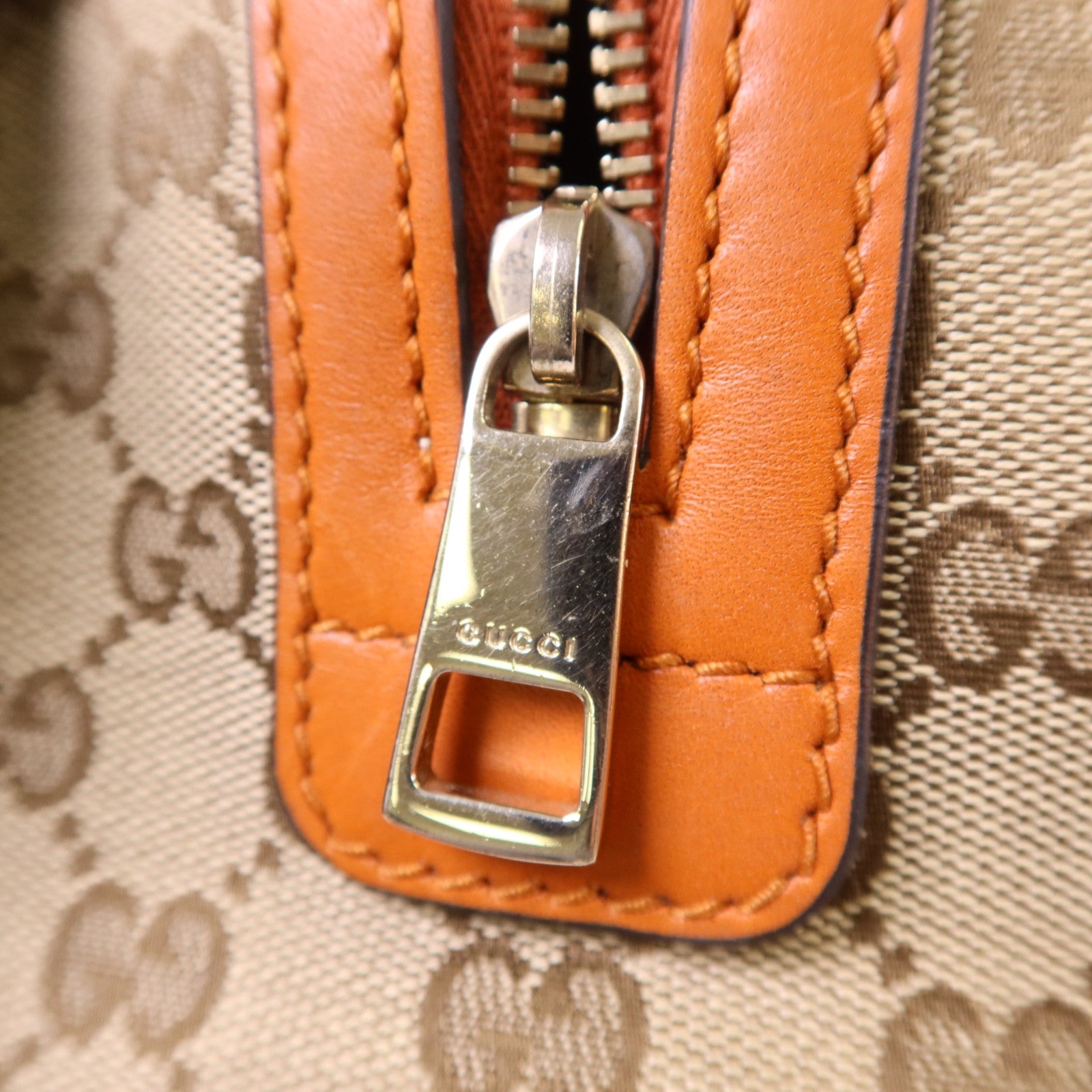 GUCCI 帆布2 Way Boston Bag金扣手挽肩背兩用袋