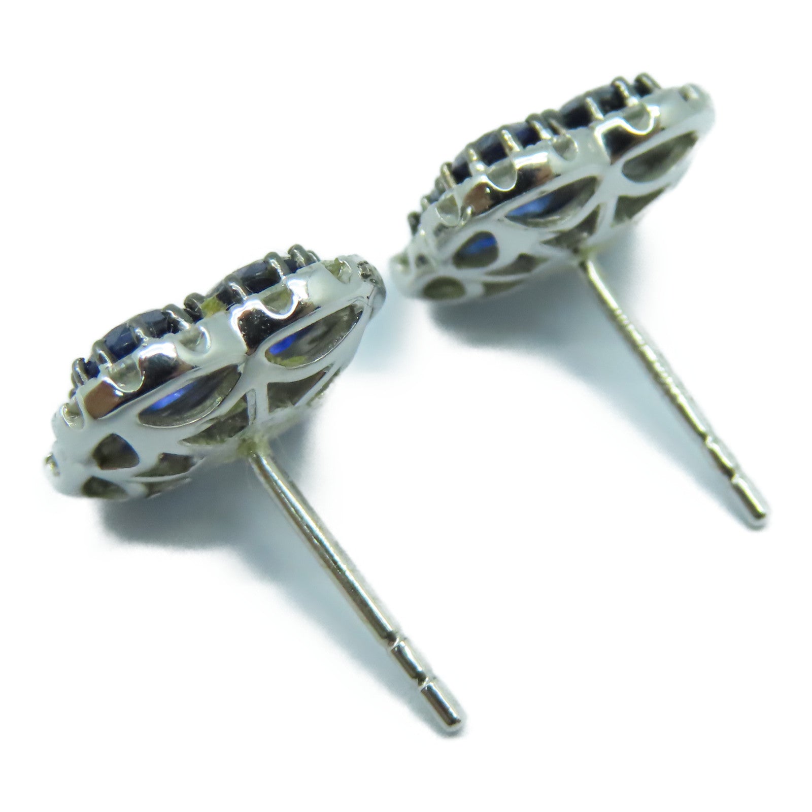 JEWELRY **【激減優惠】18K白金Diamond Earrings 2.65藍寶石/0.53ct鑽石耳環