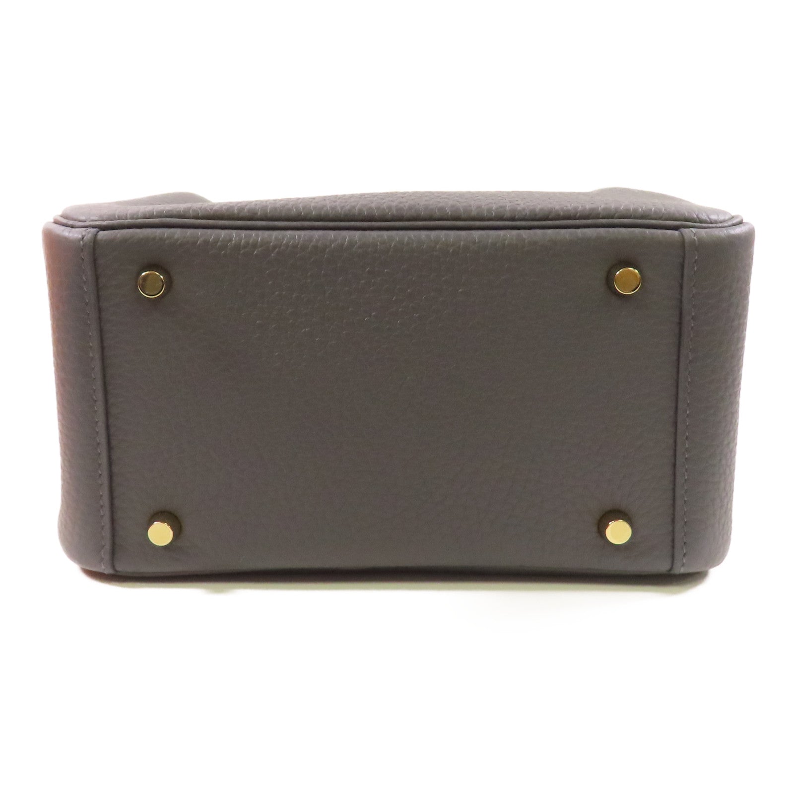 HERMES Clemence皮革Mini Lindy金扣手挽肩背兩用袋Ardoise