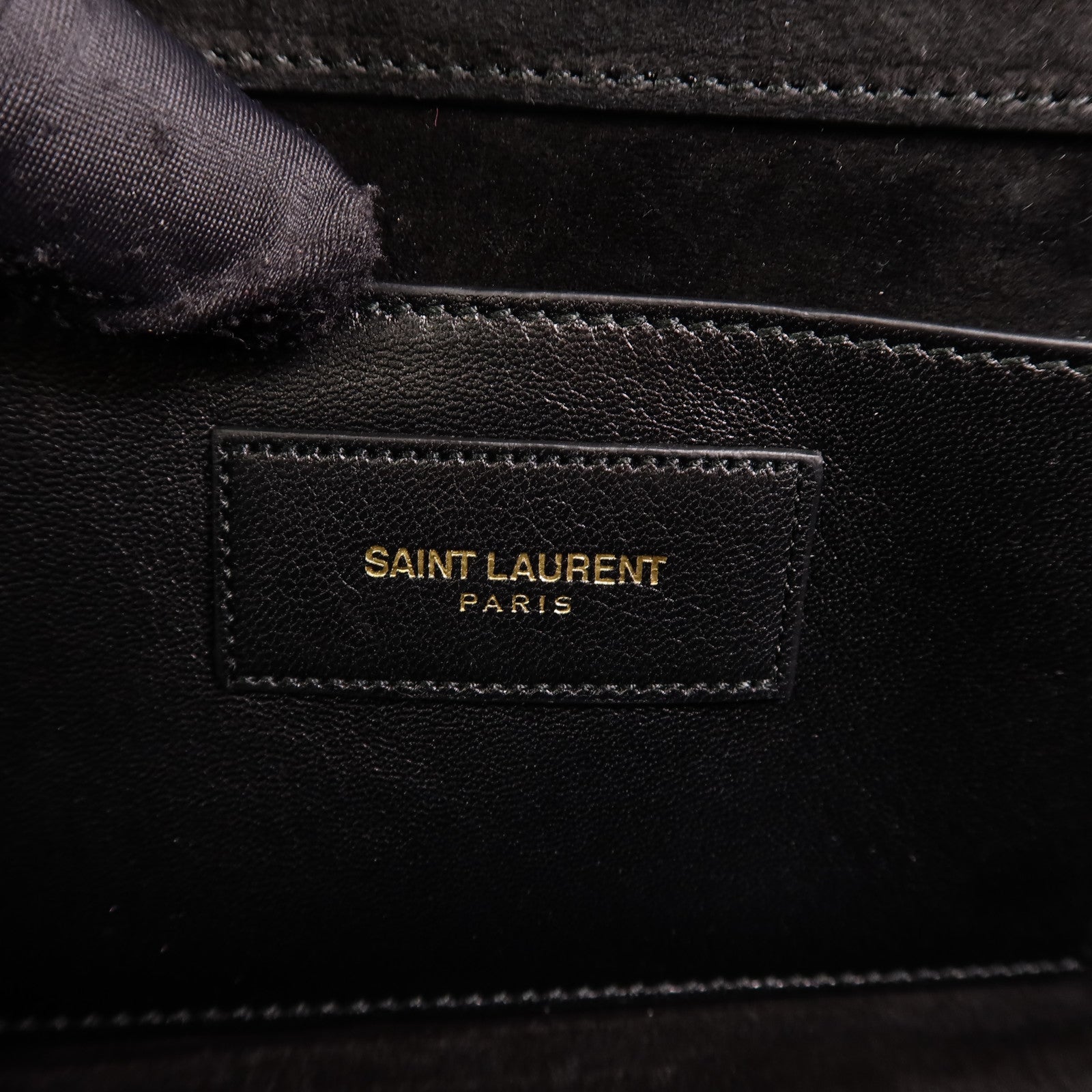 SAINT LAURENT 塗皮皮革Pouch手拿包